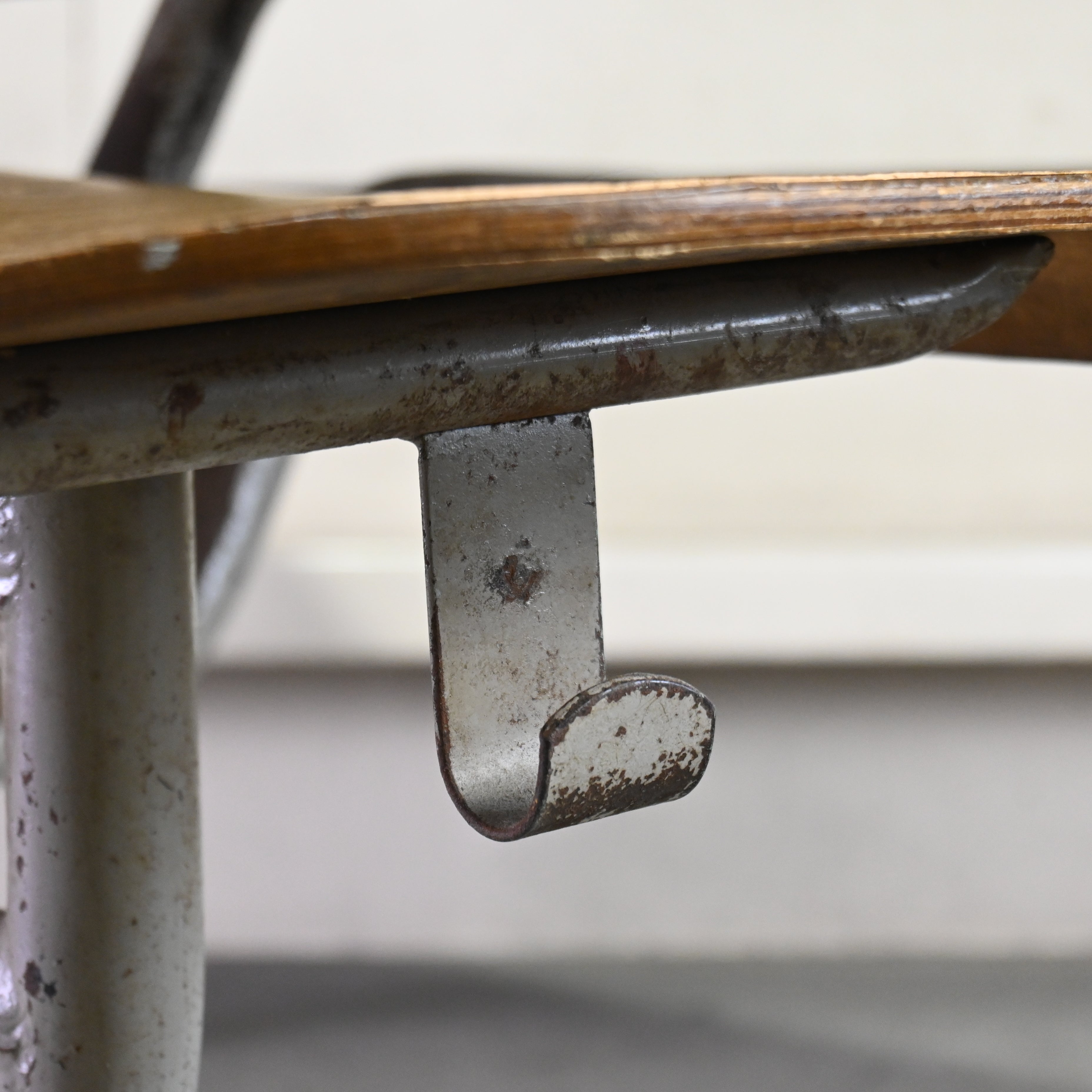 Dutch vintage Luctor N.V. Baarn School desk and chairs 2 seater / オランダ ヴィンテージ スクールデスク チェア一体型 2シーター