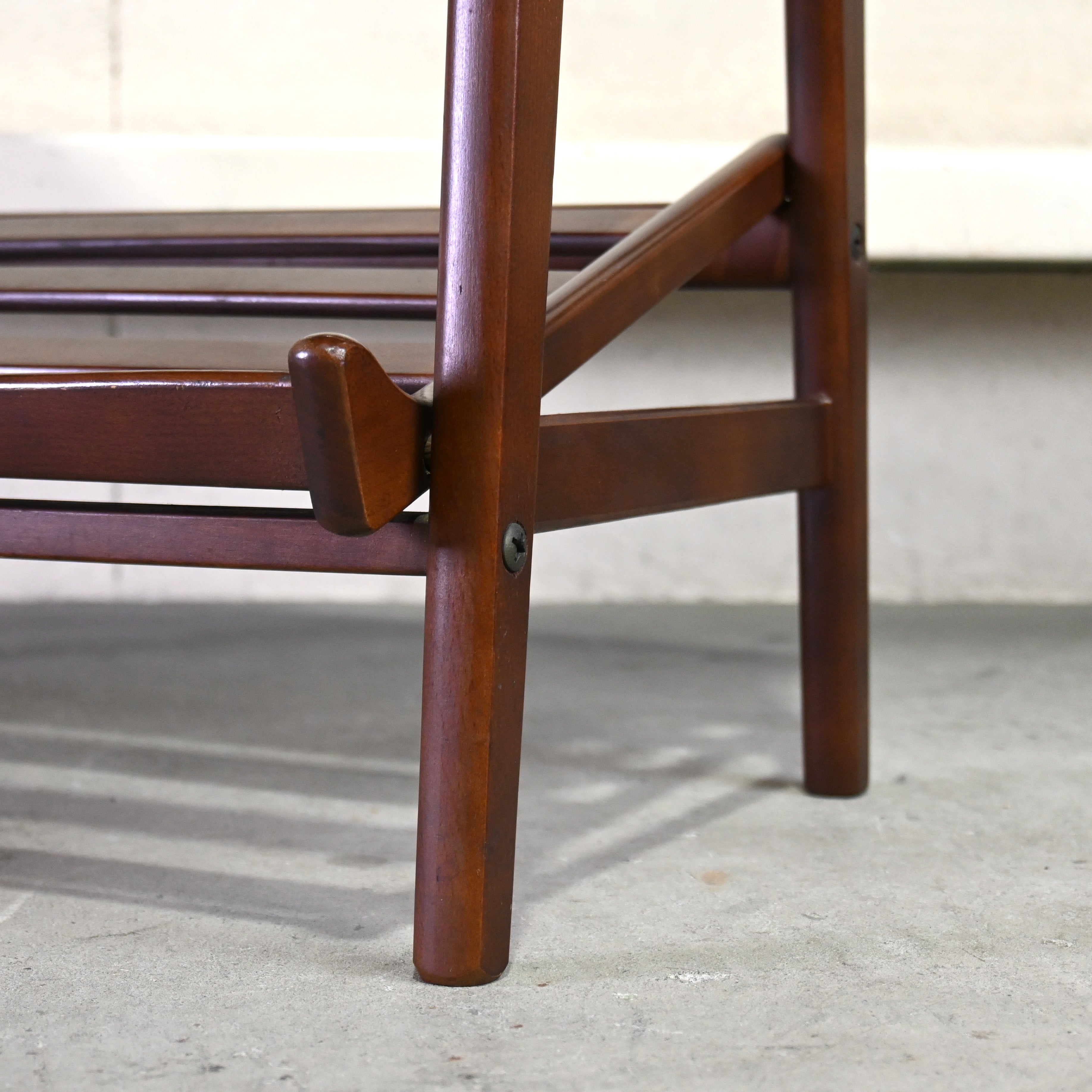 Old karimoku Slipper rack Rubbertree × Melamine Japanese modern Long life design / オールドカリモク スリッパラック ラバートリー材 × メラミン ジャパニーズモダン ロングライフデザイン