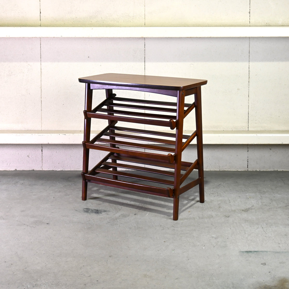 Old karimoku Slipper rack Rubbertree × Melamine Japanese modern 