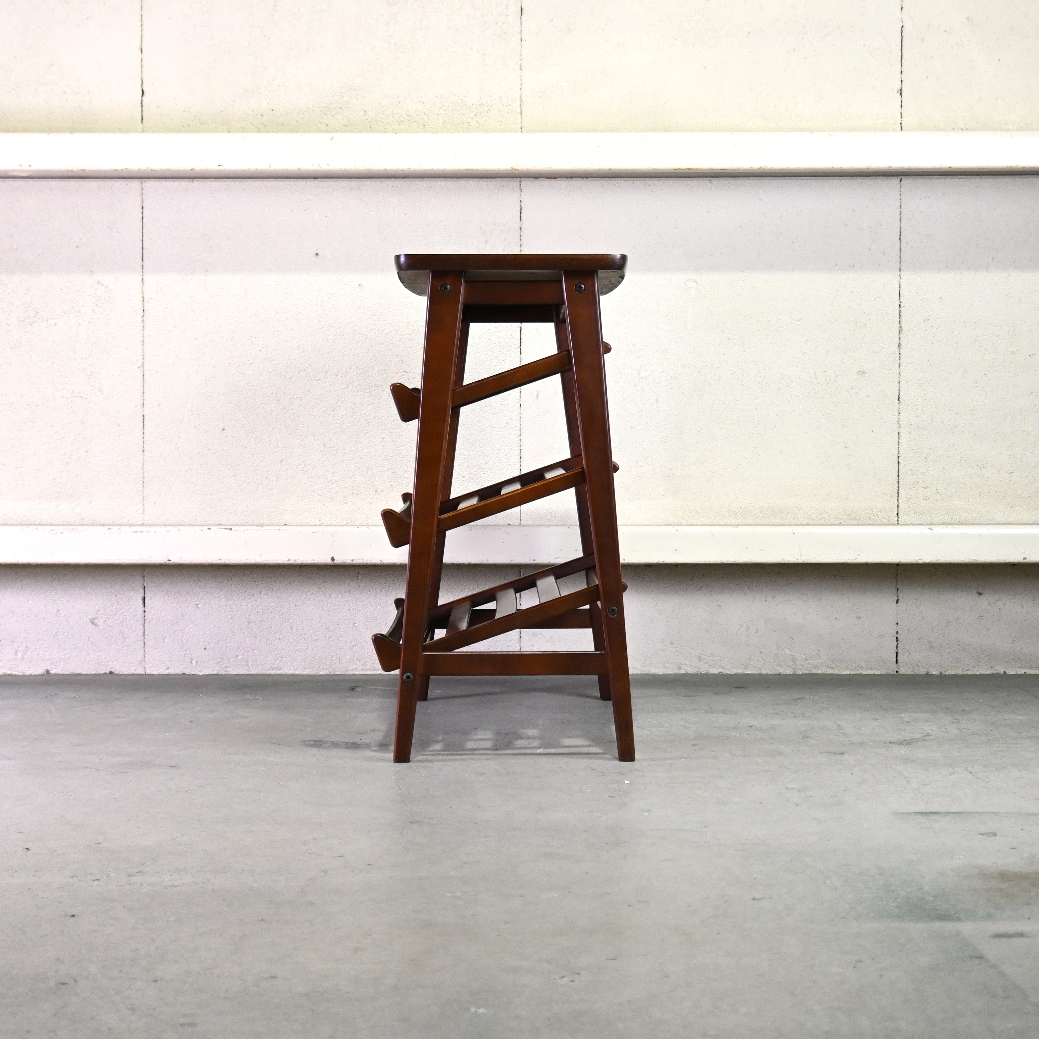 Old karimoku Slipper rack Rubbertree × Melamine Japanese modern Long life design / オールドカリモク スリッパラック ラバートリー材 × メラミン ジャパニーズモダン ロングライフデザイン