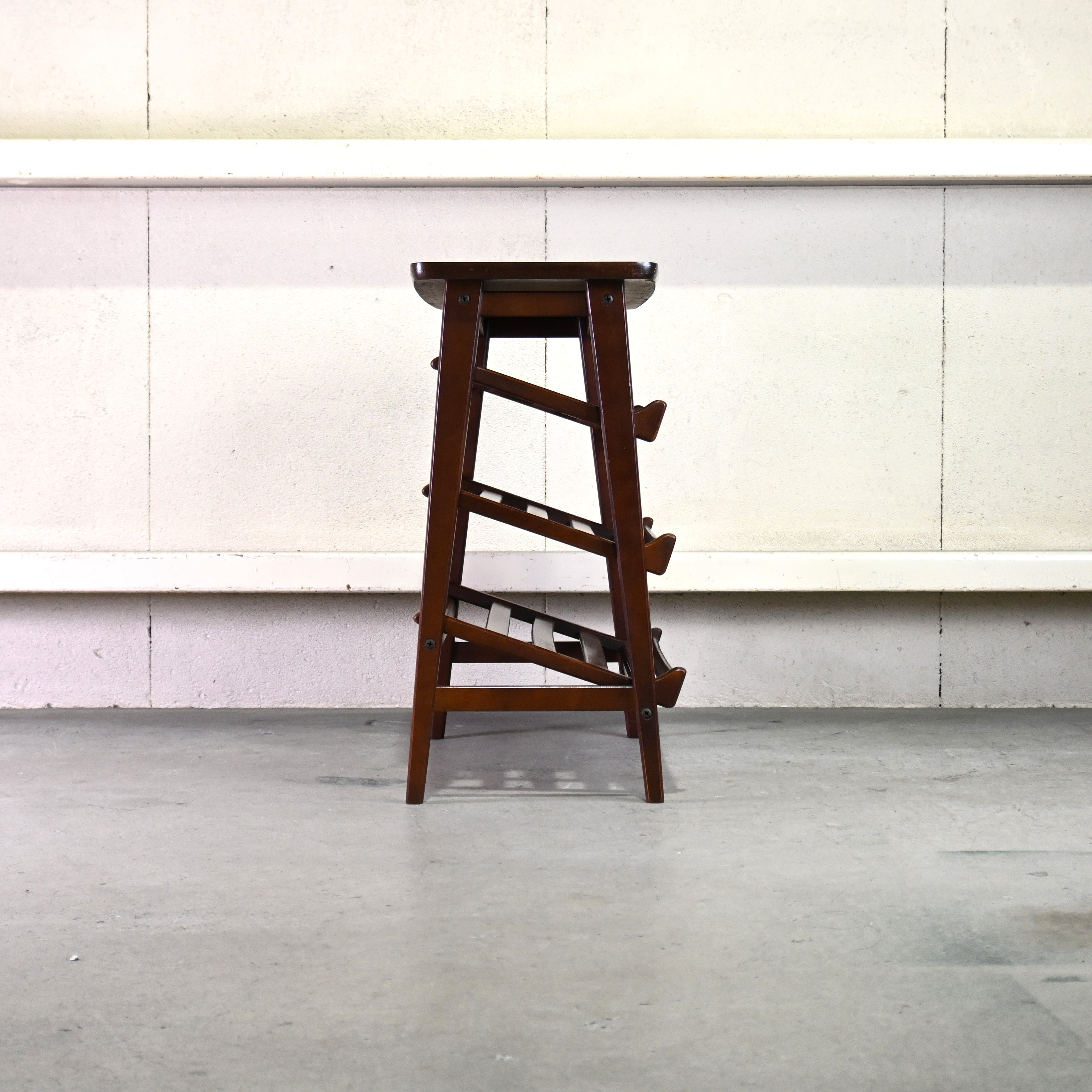 Old karimoku Slipper rack Rubbertree × Melamine Japanese modern Long life design / オールドカリモク スリッパラック ラバートリー材 × メラミン ジャパニーズモダン ロングライフデザイン