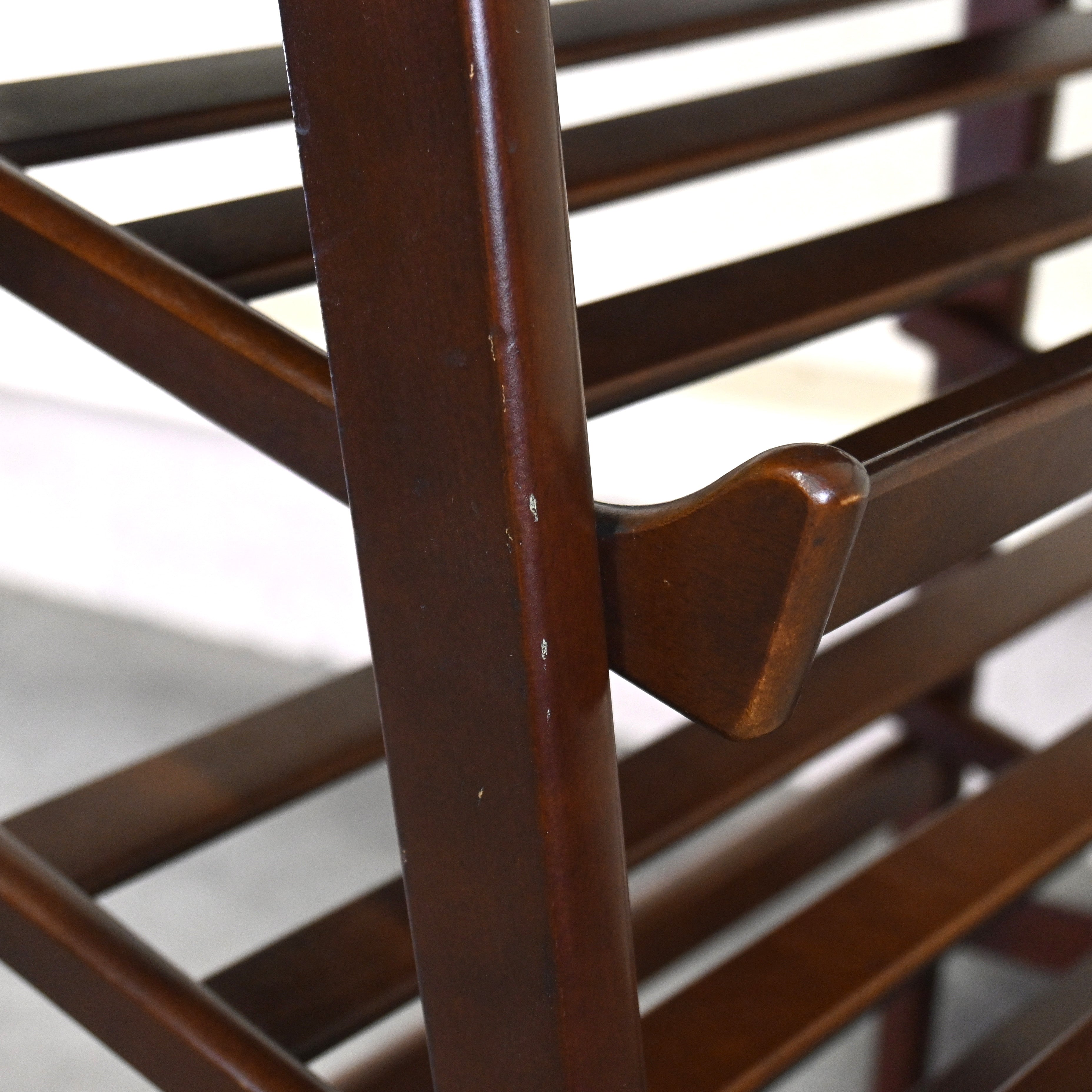 Old karimoku Slipper rack Rubbertree × Melamine Japanese modern Long life design / オールドカリモク スリッパラック ラバートリー材 × メラミン ジャパニーズモダン ロングライフデザイン