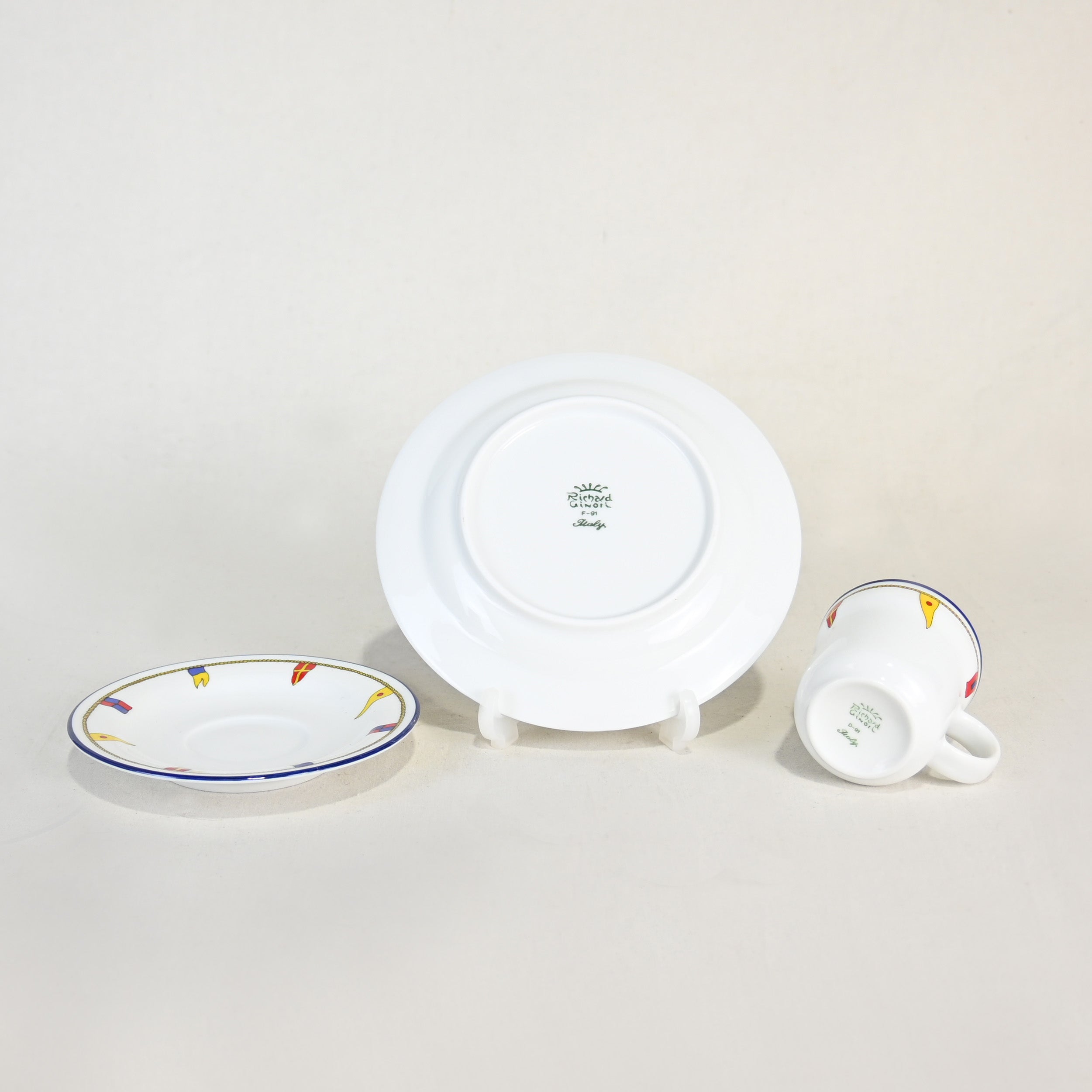 Richard Ginori Clipper Demitasse cup trio Italian Vintage / リチャード・ジノリ デミタスカップ トリオ イタリアン ヴィンテージ