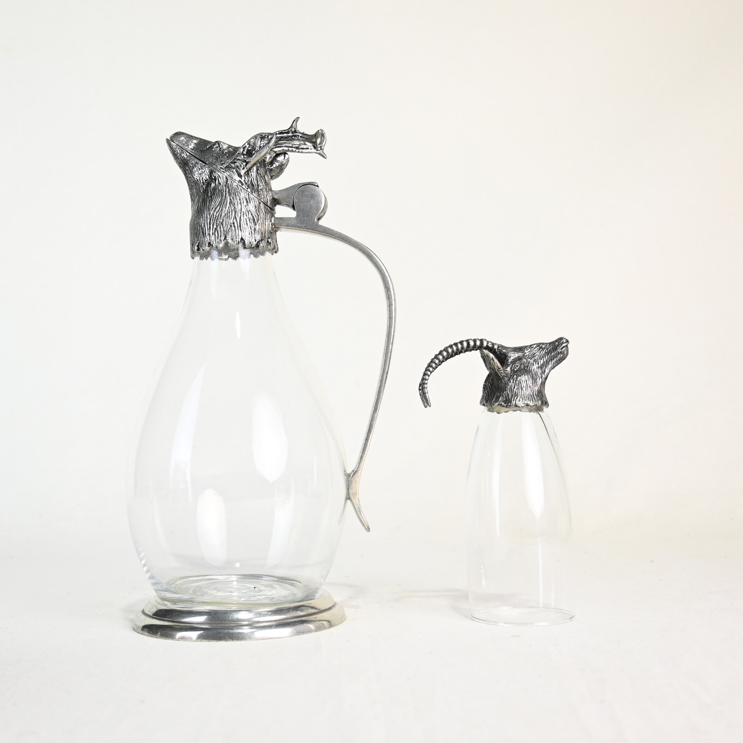 Etain ＆ Glass Animal motif pitcher & glass Europien vintage / アニマルモチーフ ピッチャー＆グラス ヨーロピアン ヴィンテージ