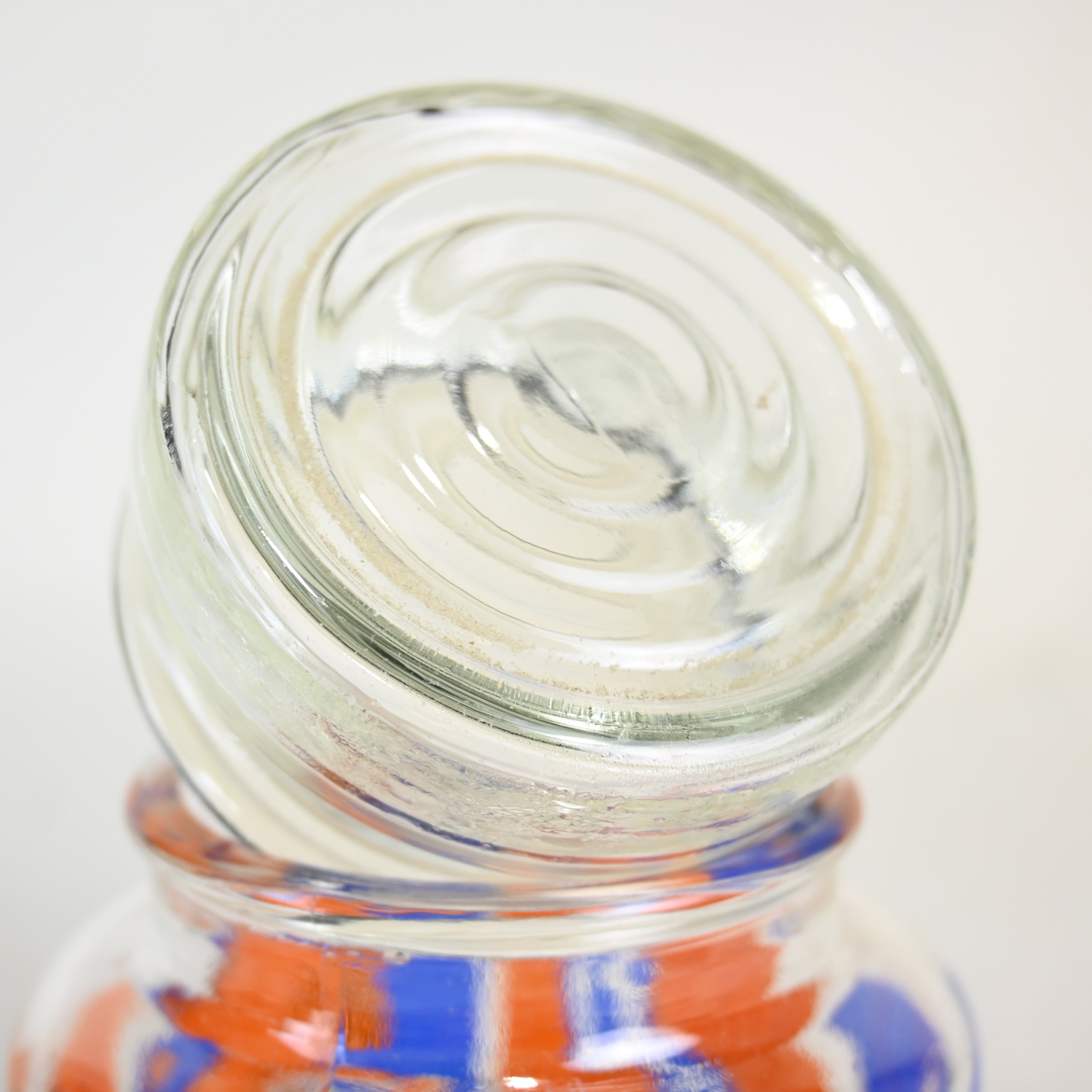 ADERIA Glass Candy pot jar Animal Japan Vintage / アデリア ガラス キャンディーポット ジャー 動物柄 昭和レトロ ヴィンテージ