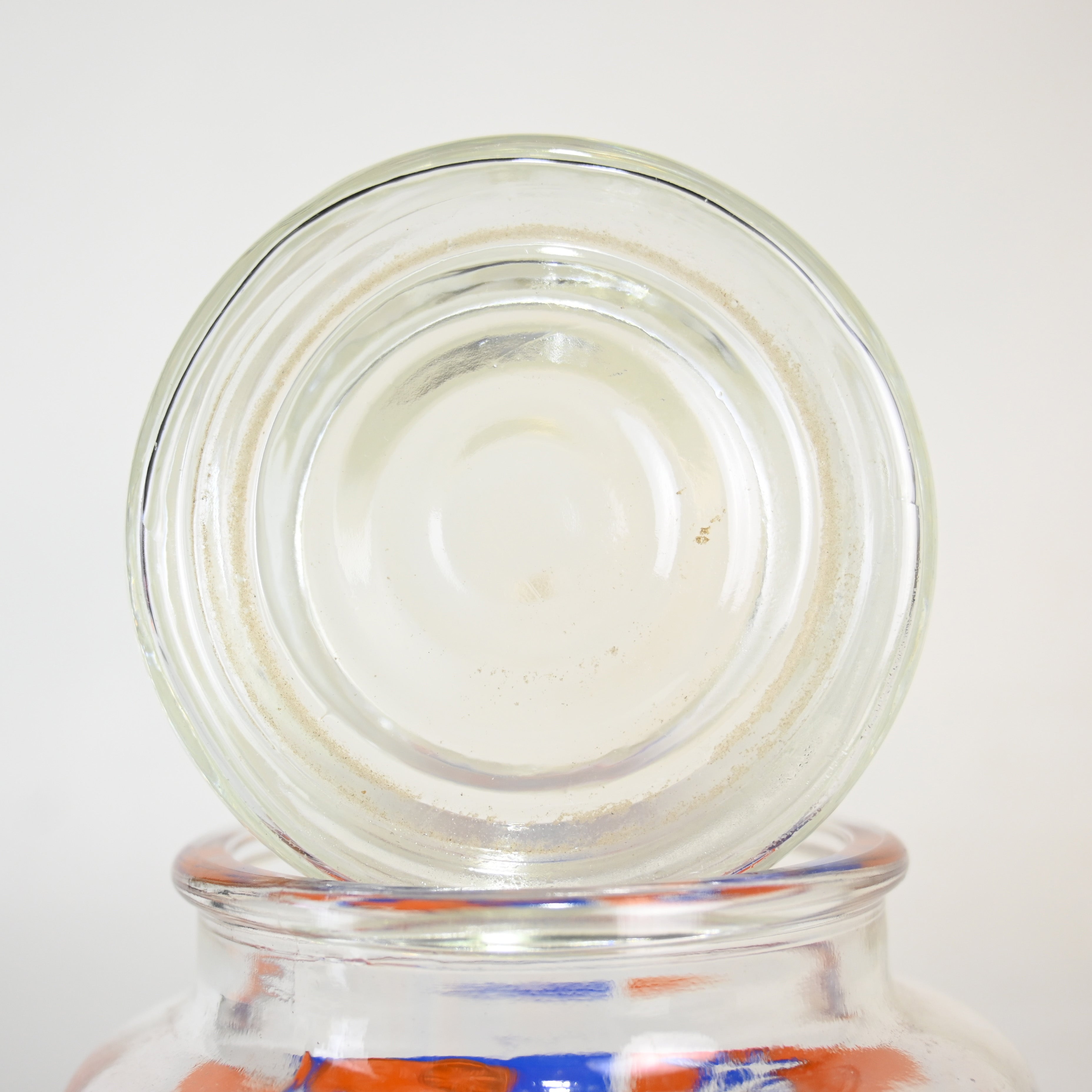 ADERIA Glass Candy pot jar Animal Japan Vintage / アデリア ガラス キャンディーポット ジャー 動物柄 昭和レトロ ヴィンテージ