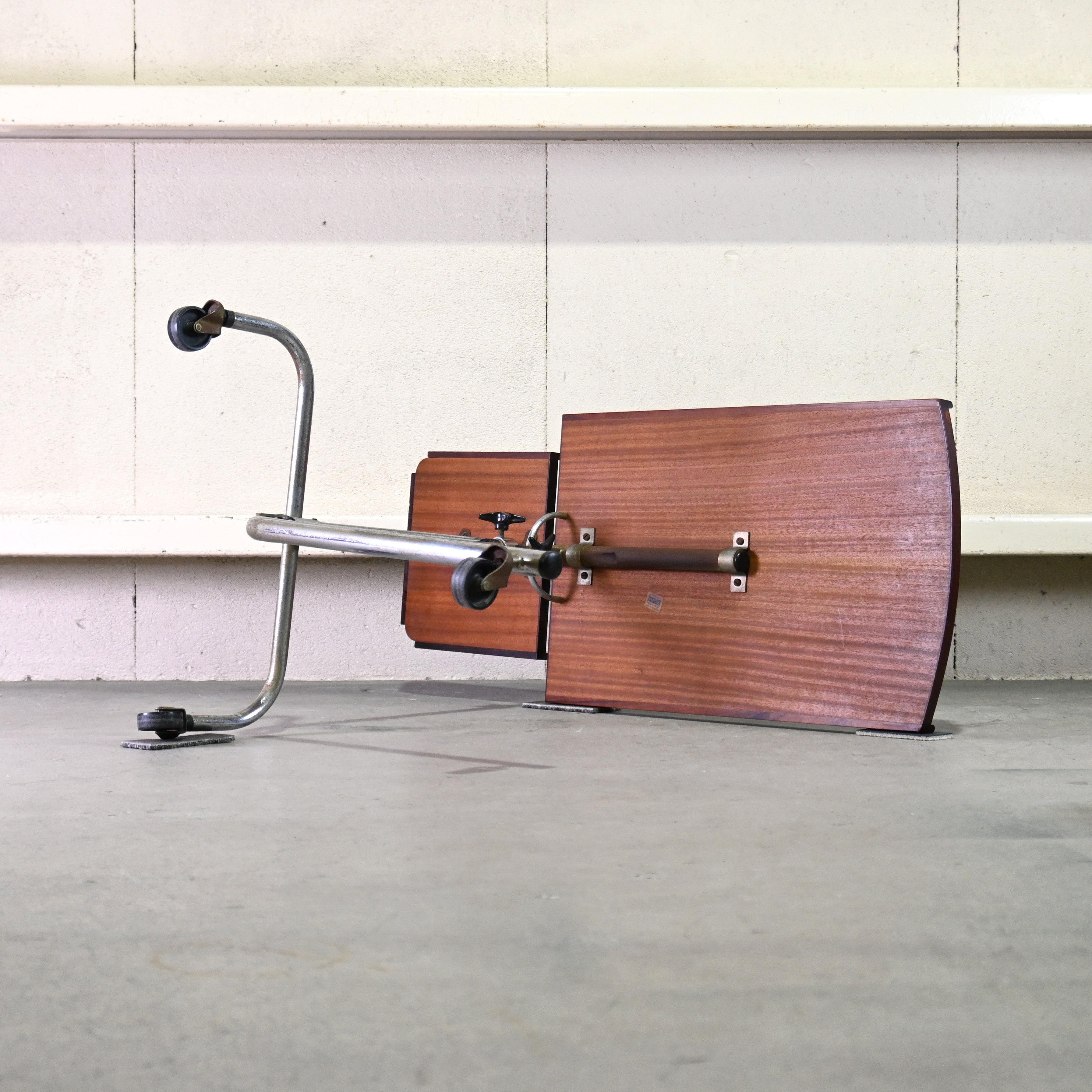 H.M.N Rosewood × Steel Adjustable reading table Danish vintage Scandinavian design / エイチエムエヌ ローズウッド × スチール アジャスタブル リーディングテーブル デンマークヴィンテージ 北欧デザイン