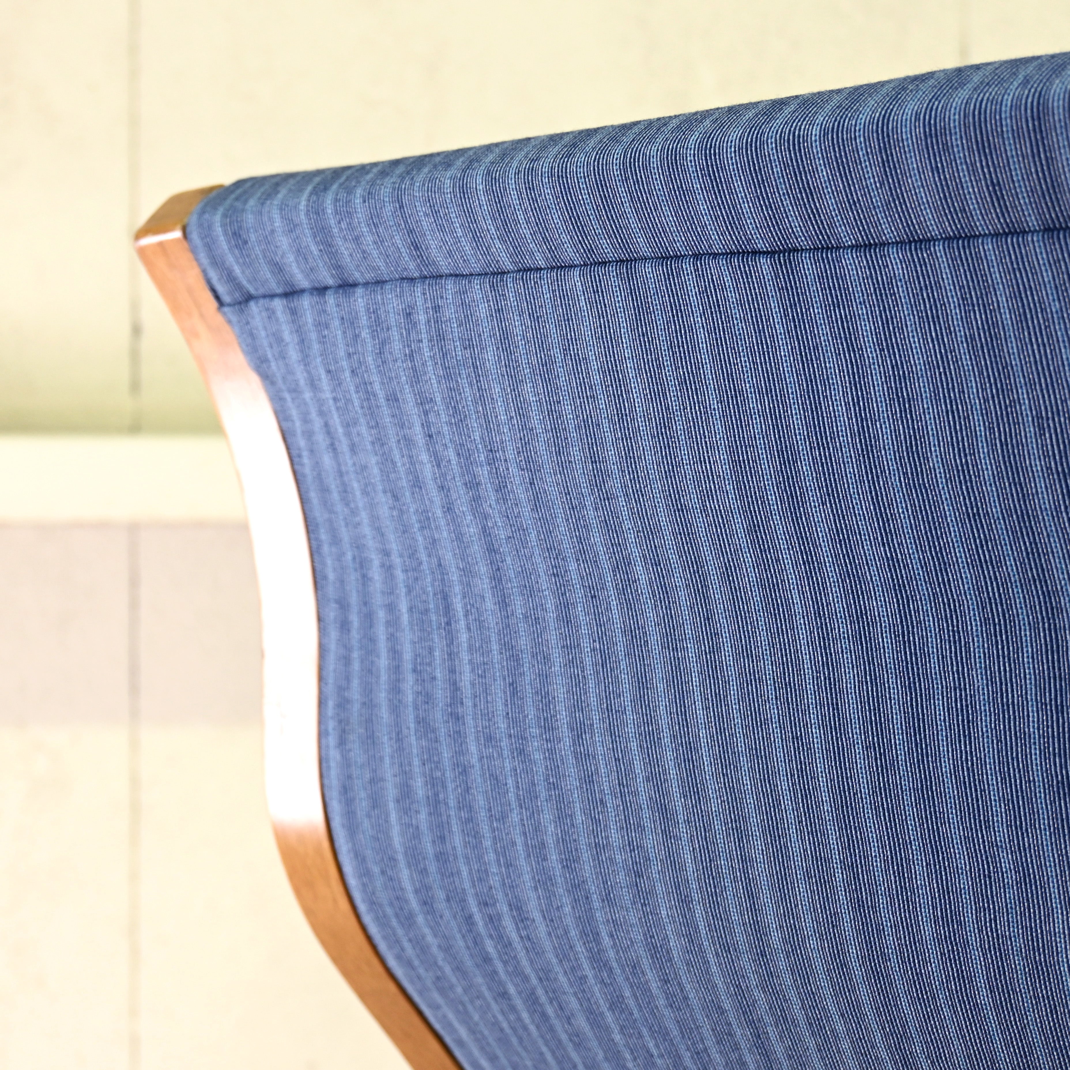 Tendo mokko Mitsumasa Sugasawa Heron Vintage High back chair Oakwood × UK Fabric Remake Japanese modern style / 天童木工 菅澤光政 ヘロン ヴィンテージ ハイバックチェア オーク材 × ファブリック リメイク ジャパニーズモダンスタイル