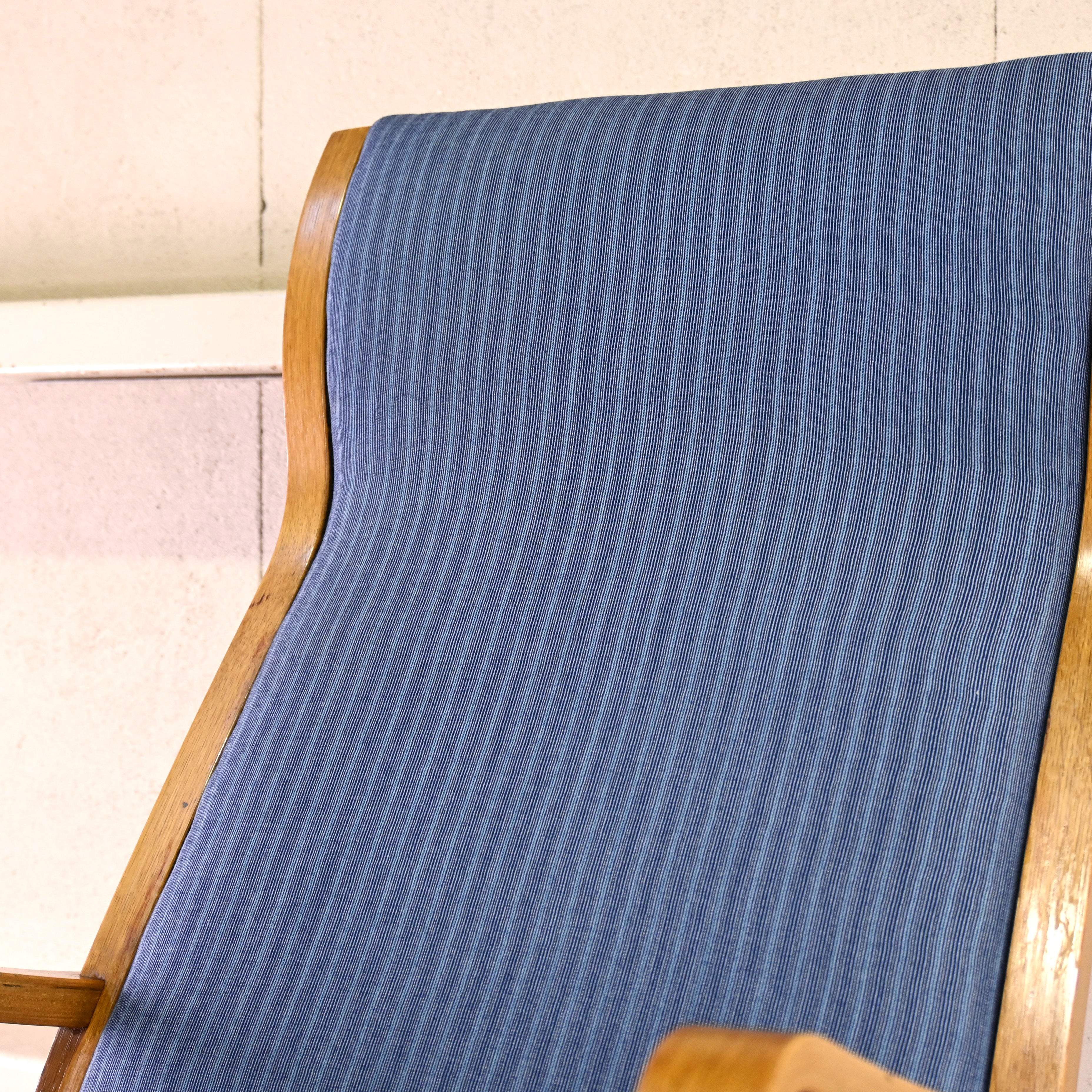 Tendo mokko Mitsumasa Sugasawa Heron Vintage High back chair Oakwood × UK Fabric Remake Japanese modern style / 天童木工 菅澤光政 ヘロン ヴィンテージ ハイバックチェア オーク材 × ファブリック リメイク ジャパニーズモダンスタイル