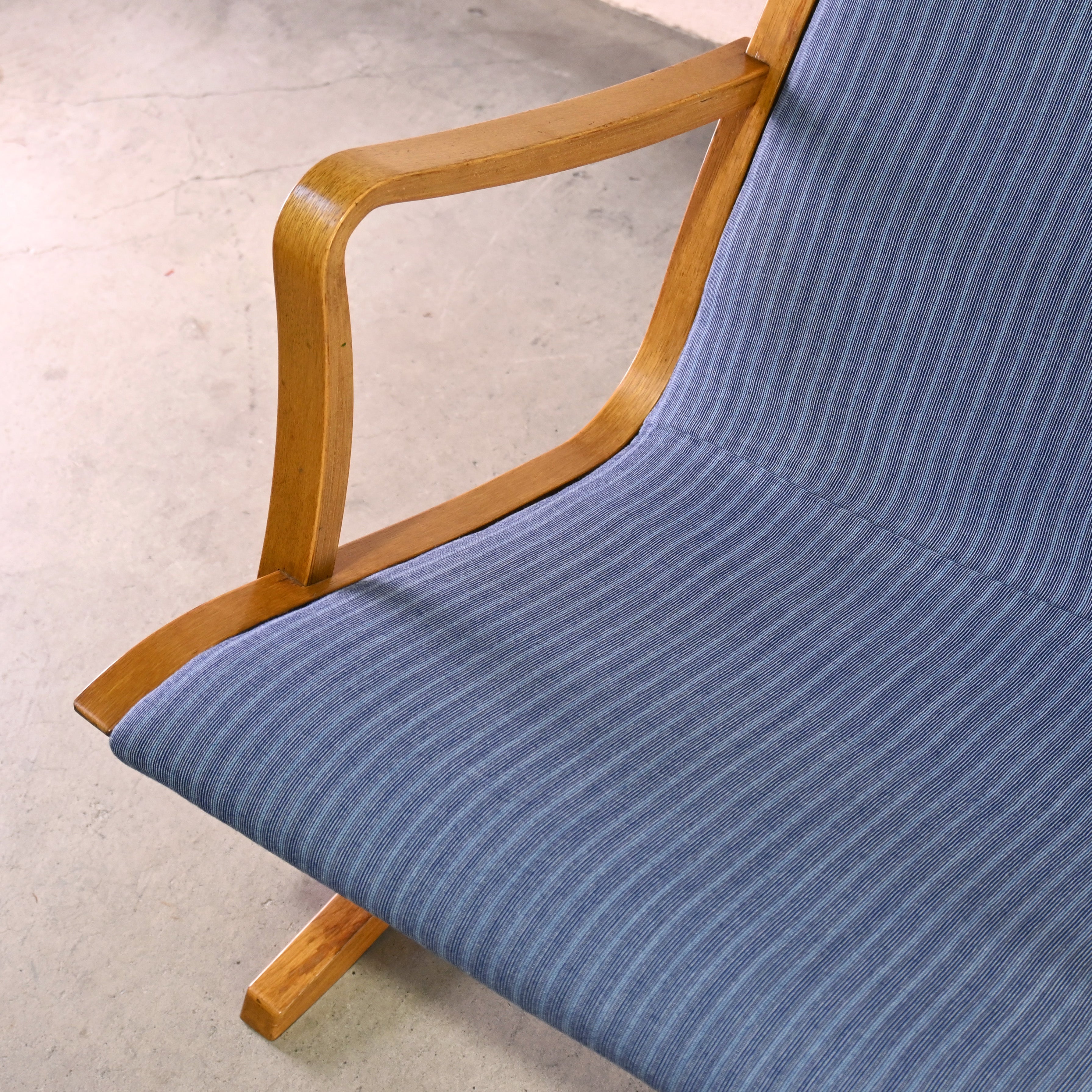 Tendo mokko Mitsumasa Sugasawa Heron Vintage High back chair Oakwood × UK Fabric Remake Japanese modern style / 天童木工 菅澤光政 ヘロン ヴィンテージ ハイバックチェア オーク材 × ファブリック リメイク ジャパニーズモダンスタイル