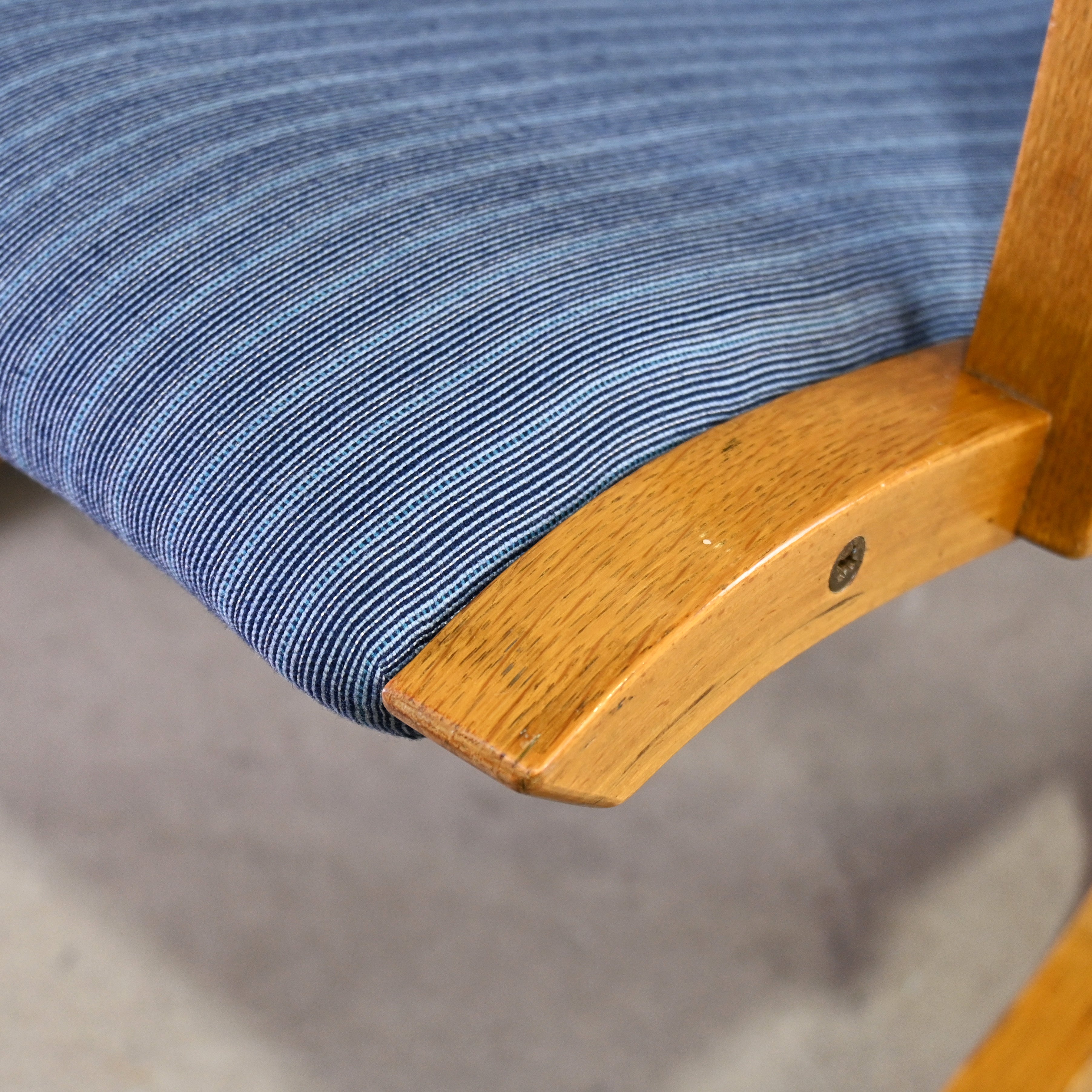 Tendo mokko Mitsumasa Sugasawa Heron Vintage High back chair Oakwood × UK Fabric Remake Japanese modern style / 天童木工 菅澤光政 ヘロン ヴィンテージ ハイバックチェア オーク材 × ファブリック リメイク ジャパニーズモダンスタイル