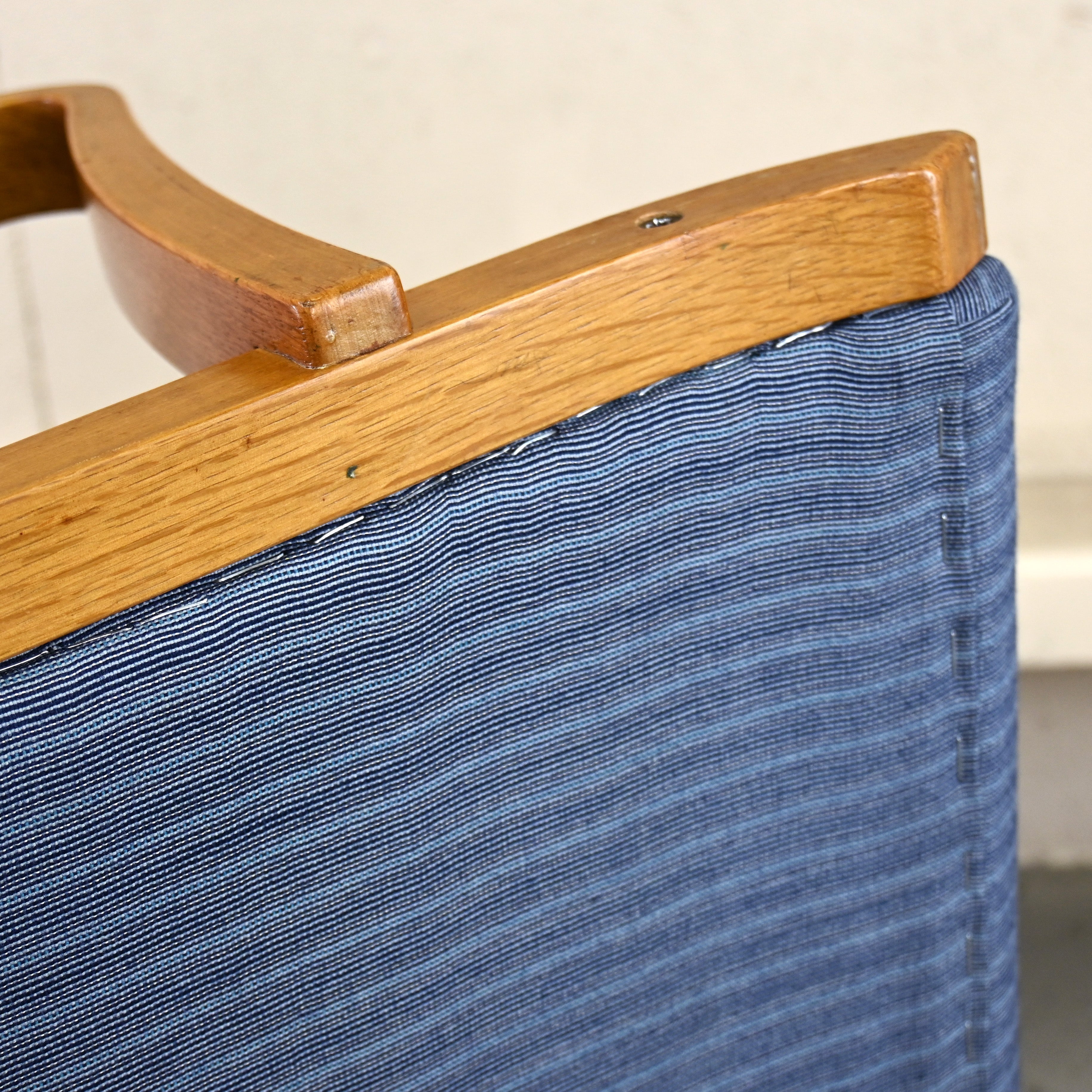 Tendo mokko Mitsumasa Sugasawa Heron Vintage High back chair Oakwood × UK Fabric Remake Japanese modern style / 天童木工 菅澤光政 ヘロン ヴィンテージ ハイバックチェア オーク材 × ファブリック リメイク ジャパニーズモダンスタイル