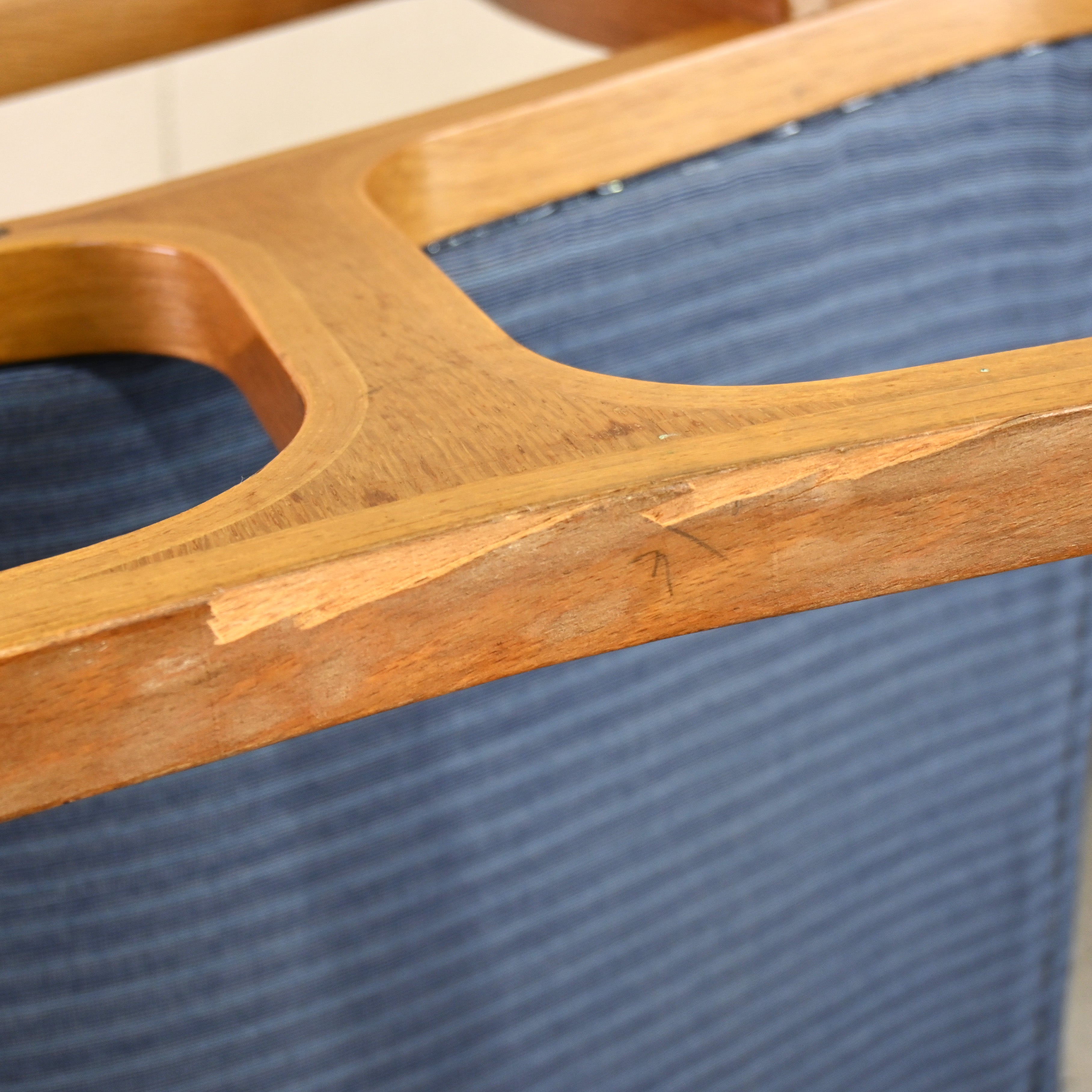 Tendo mokko Mitsumasa Sugasawa Heron Vintage High back chair Oakwood × UK Fabric Remake Japanese modern style / 天童木工 菅澤光政 ヘロン ヴィンテージ ハイバックチェア オーク材 × ファブリック リメイク ジャパニーズモダンスタイル