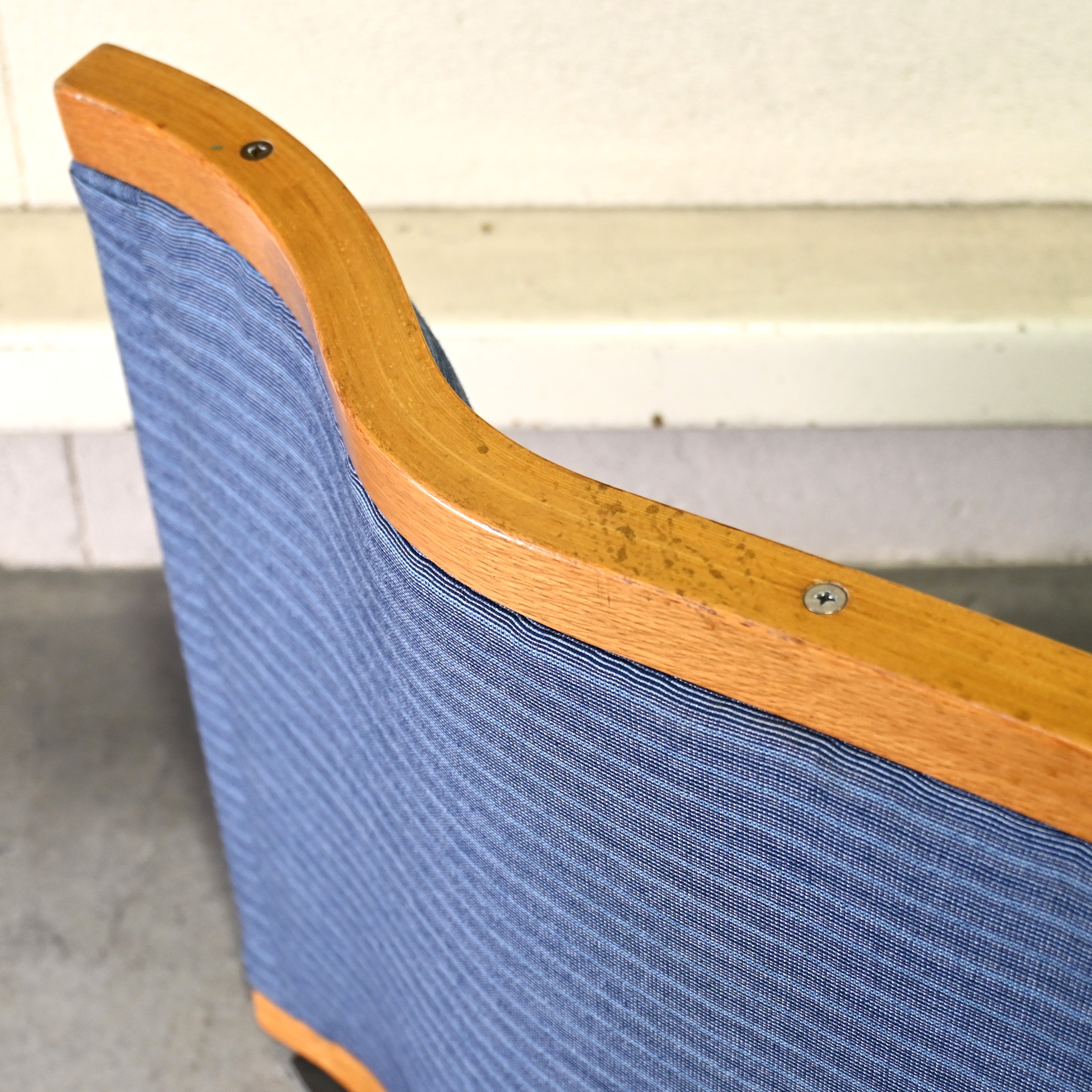 Tendo mokko Mitsumasa Sugasawa Heron Vintage High back chair Oakwood × UK Fabric Remake Japanese modern style / 天童木工 菅澤光政 ヘロン ヴィンテージ ハイバックチェア オーク材 × ファブリック リメイク ジャパニーズモダンスタイル