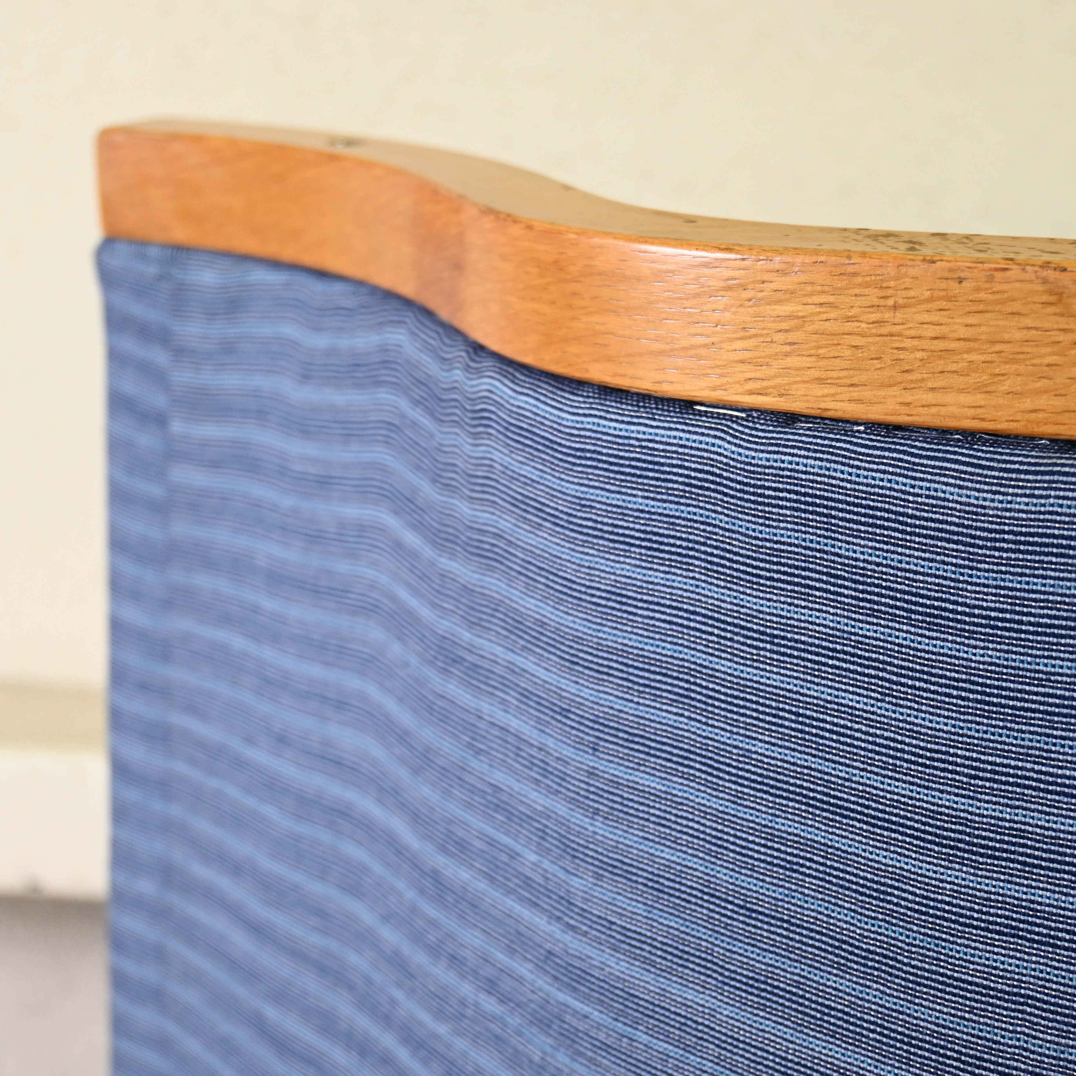 Tendo mokko Mitsumasa Sugasawa Heron Vintage High back chair Oakwood × UK Fabric Remake Japanese modern style / 天童木工 菅澤光政 ヘロン ヴィンテージ ハイバックチェア オーク材 × ファブリック リメイク ジャパニーズモダンスタイル