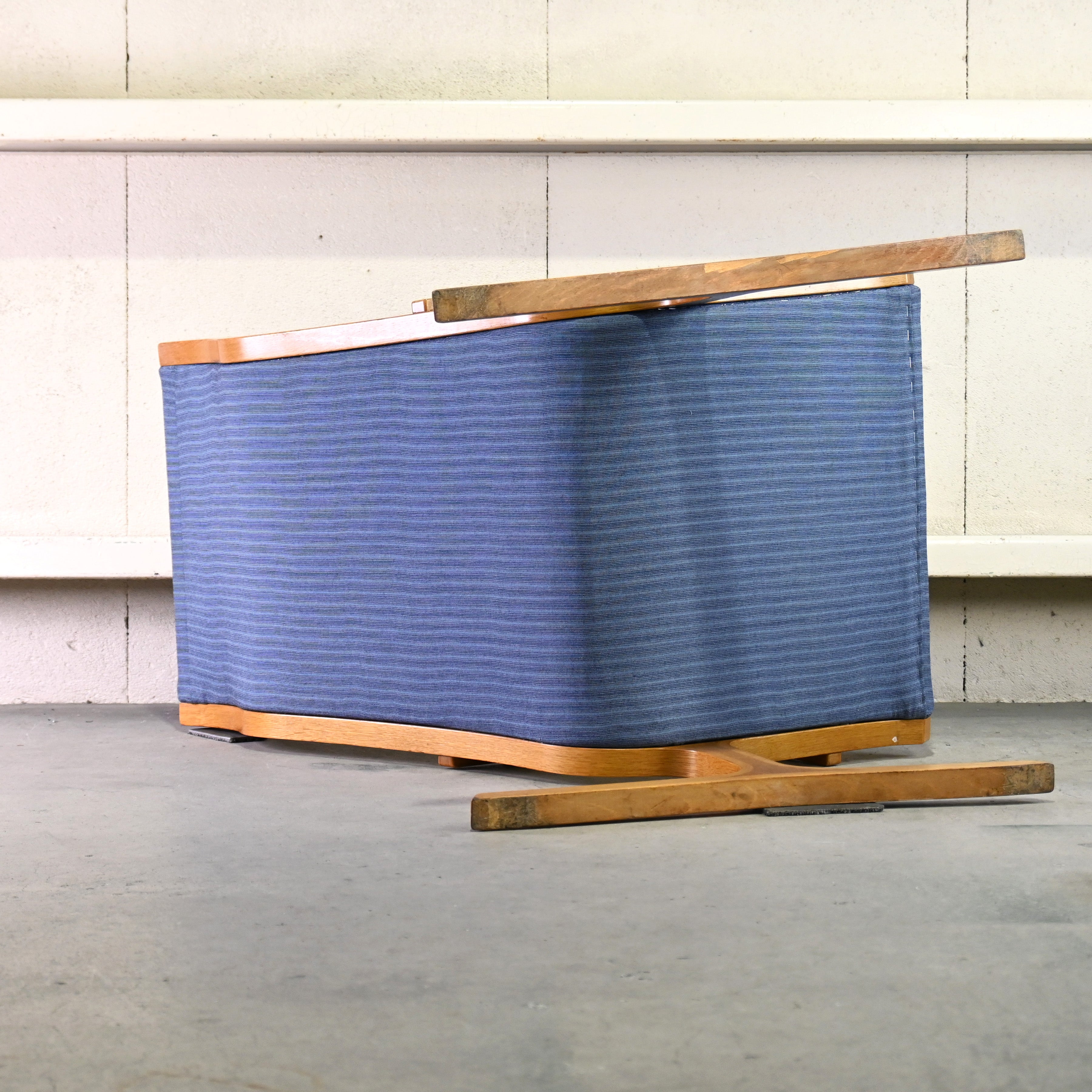 Tendo mokko Mitsumasa Sugasawa Heron Vintage High back chair Oakwood × UK Fabric Remake Japanese modern style / 天童木工 菅澤光政 ヘロン ヴィンテージ ハイバックチェア オーク材 × ファブリック リメイク ジャパニーズモダンスタイル