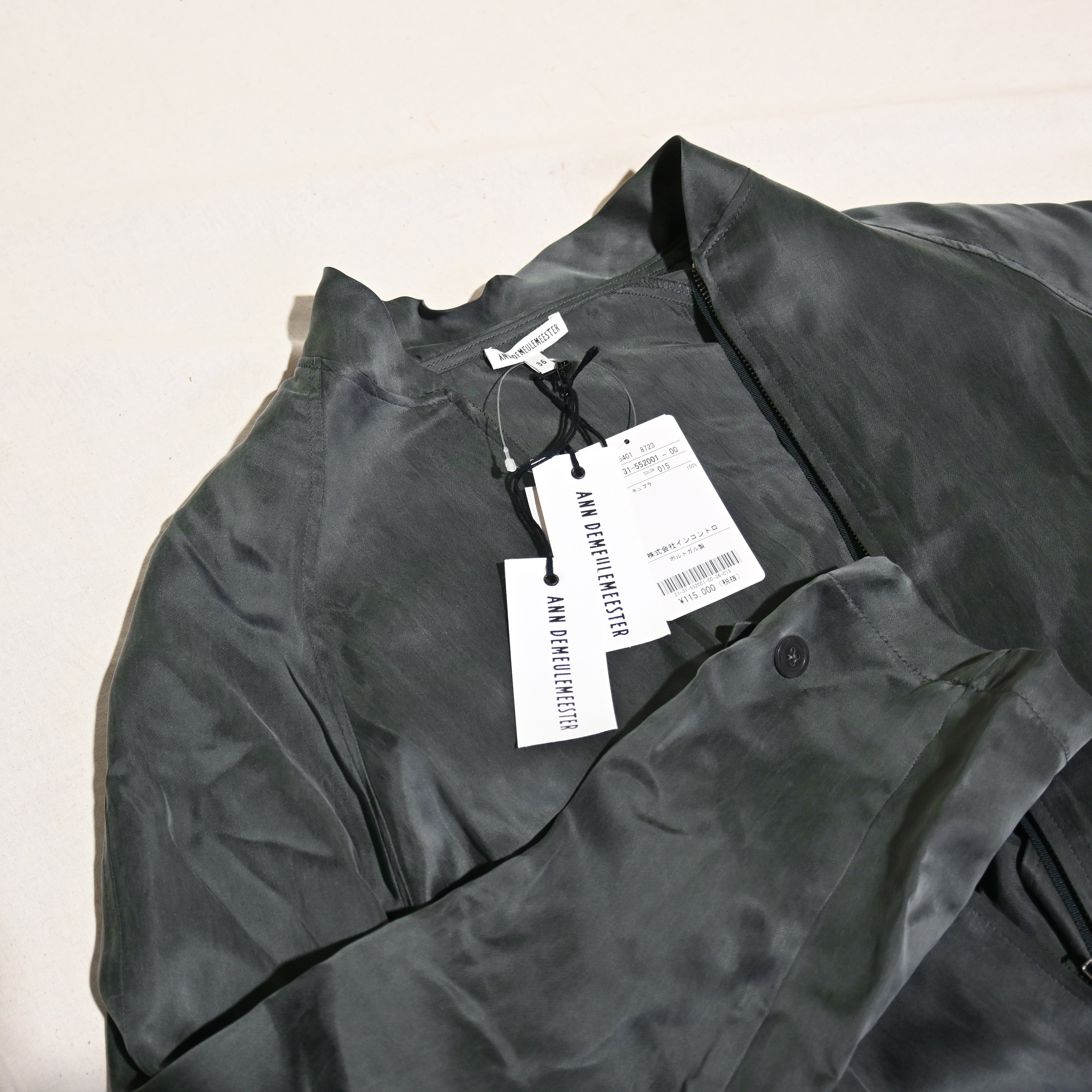 ANN DEMEULEMEESTER Zip One-piece "DRESS CULLY BUIO" size 36 / アン ドゥムルメステール ジップワンピース サイズ36 未使用