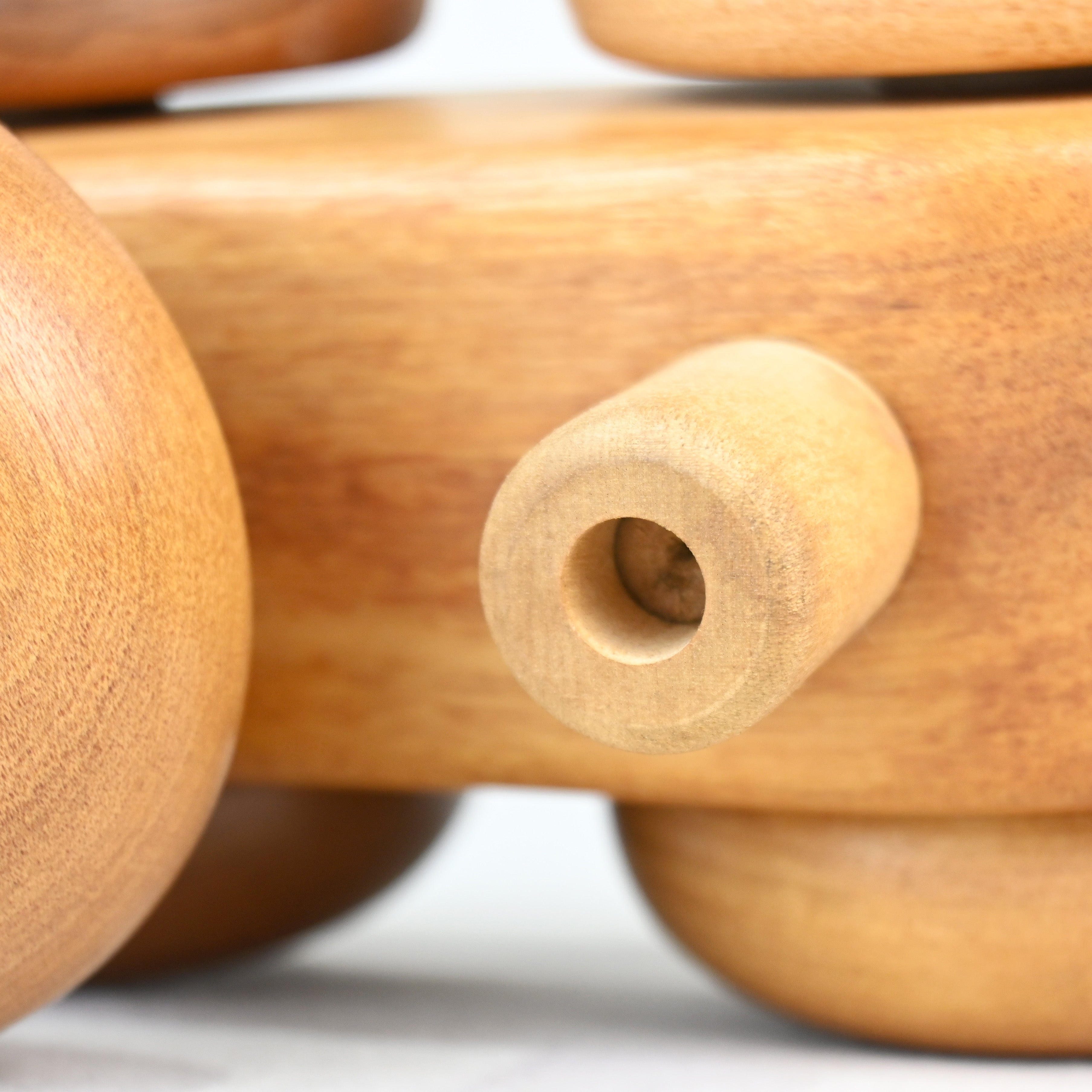 Hand crafted Wooden toy "kara coro" Hokkaido birch wood Japanese craft / ハンドメイド 木製玩具 汽車 "カラコロ" 北海道 樺材 ジャパニーズクラフト