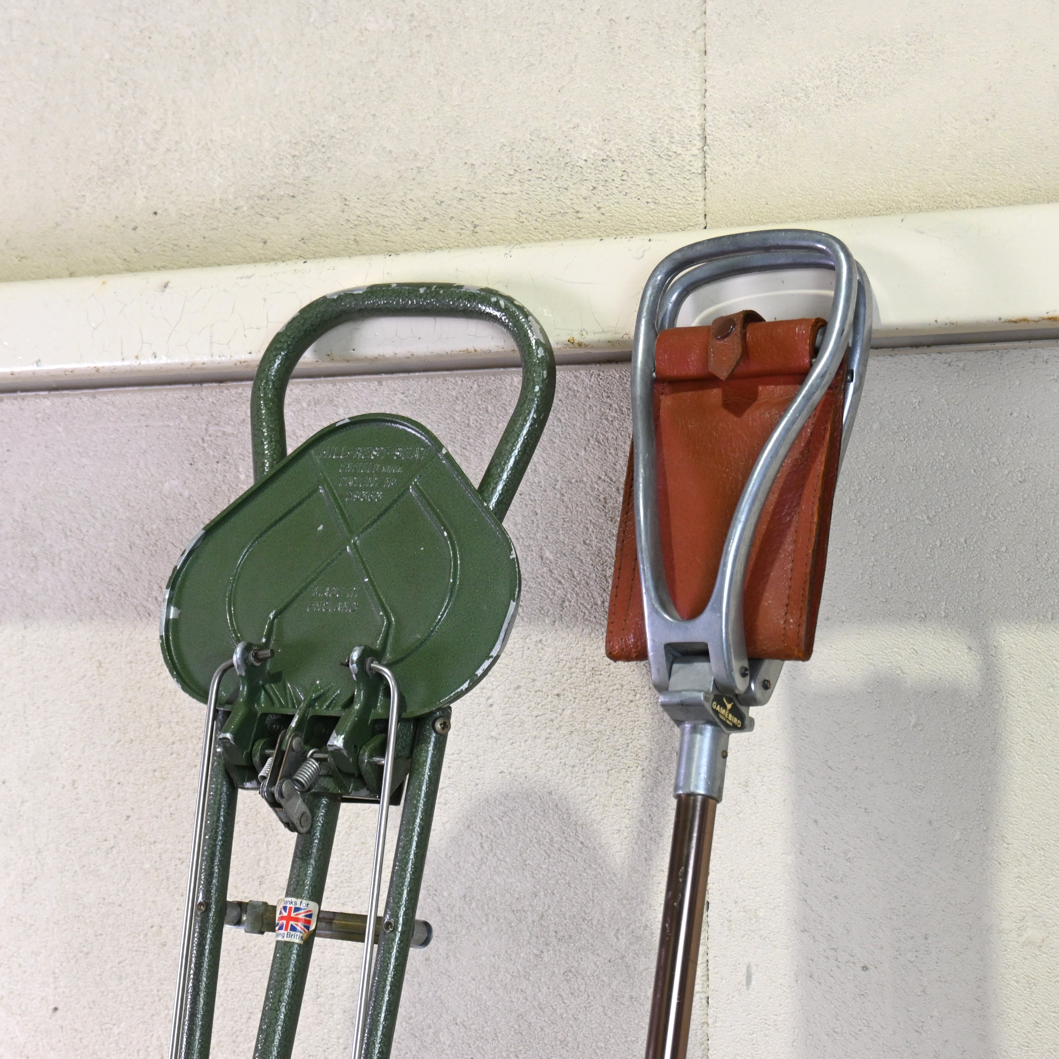 England vintage Gamebird shooting stick Stick chair Outdoor tool / イギリスヴィンテージ ゲームバード社 シューティングステッキ ステッキチェア アウトドアツール