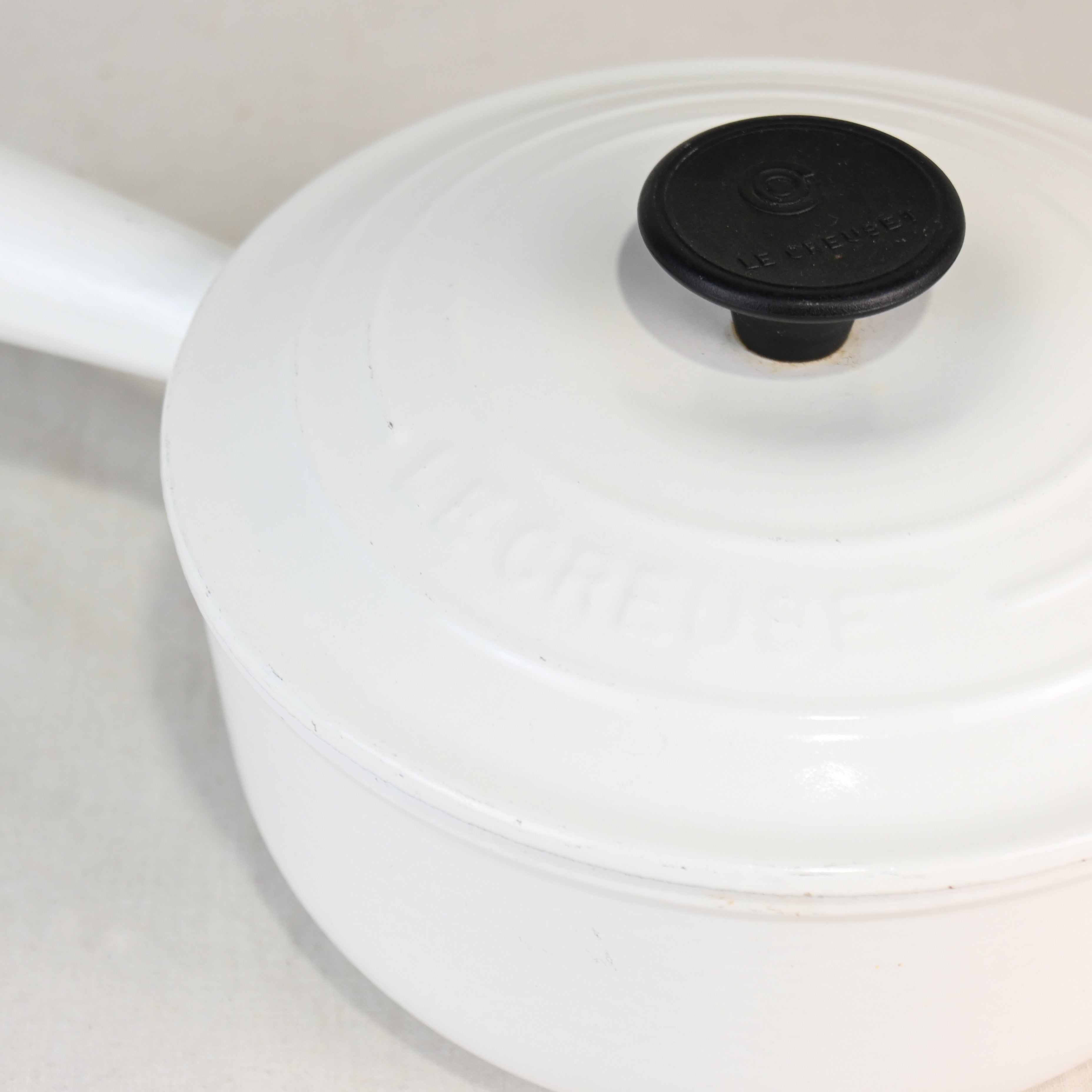 Le Creuset saucepan White / ル・クルーゼ 片手鍋 ソースパン 18cm ホワイト