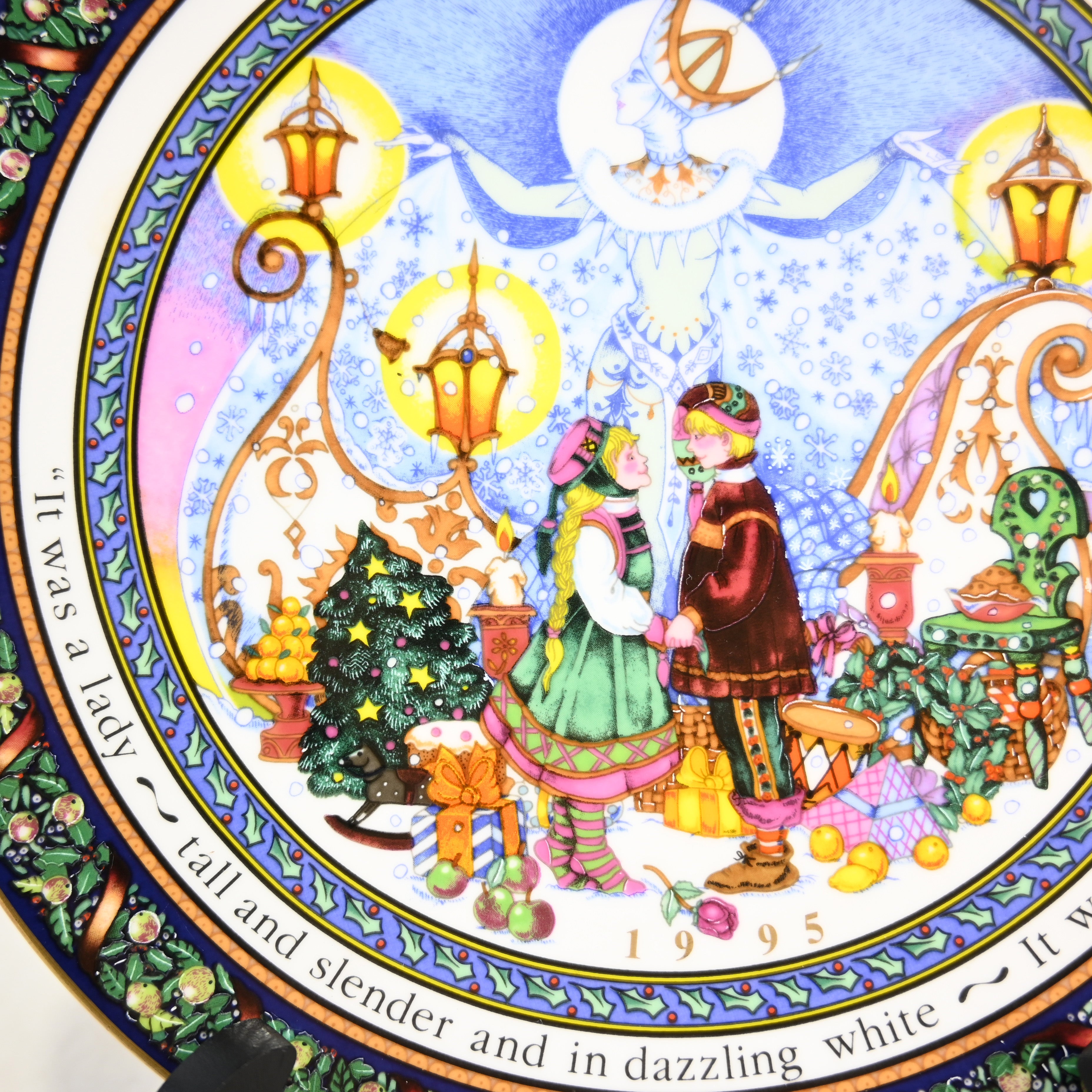 ROYAL WORCESTER CHRISTMAS 1993 The Snow Queen 1995 Plate UK Vintage / ロイヤル・ウースター クリスマス 雪の女王 絵皿 プレート イギリス 90年代 ヴィンテージ