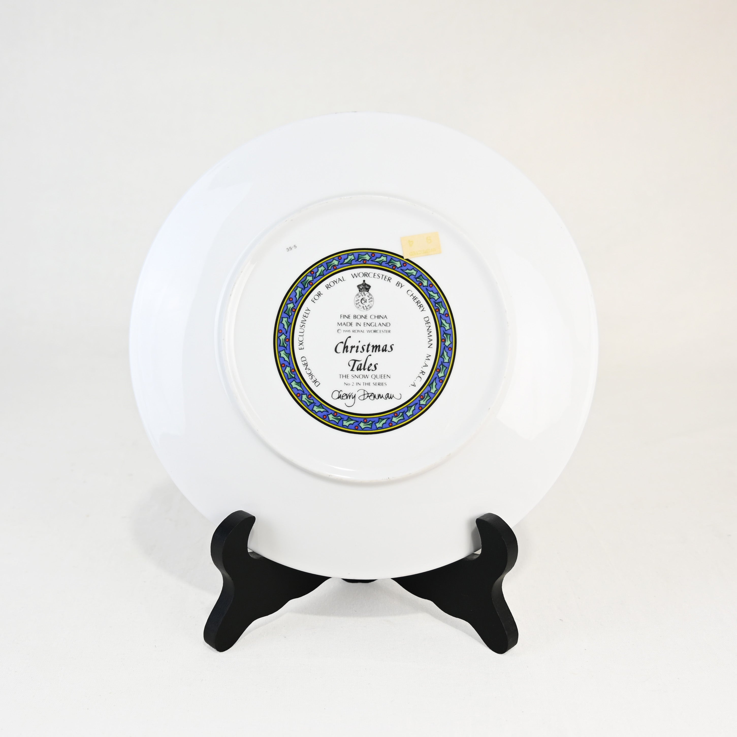 ROYAL WORCESTER CHRISTMAS 1993 The Snow Queen 1995 Plate UK Vintage / ロイヤル・ウースター クリスマス 雪の女王 絵皿 プレート イギリス 90年代 ヴィンテージ
