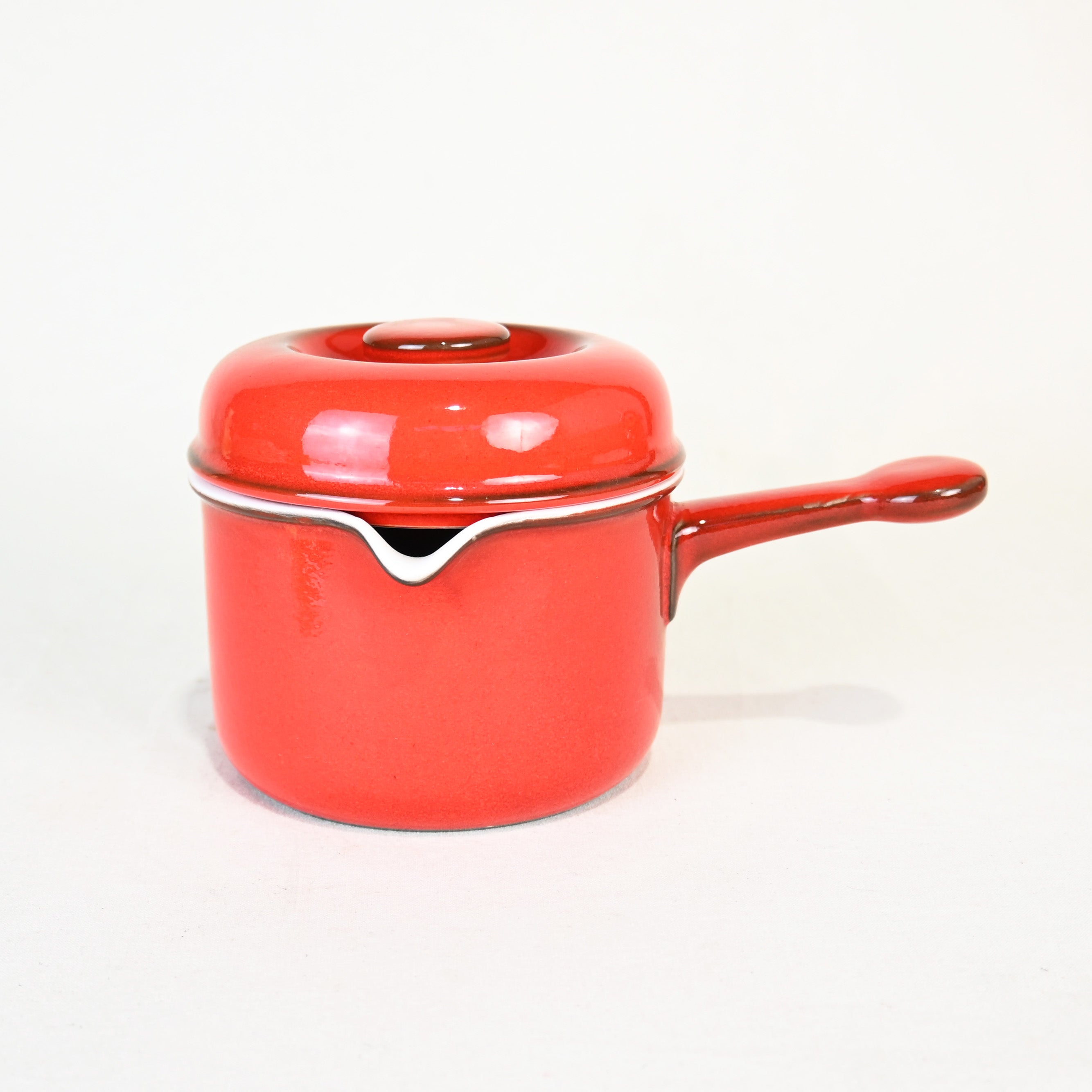 Thomas Flammfest Lava Red Ceramic Sauce boat Germany Vintage / トーマス セラミックソースパン 片手鍋 ドイツ ヴィンテージ