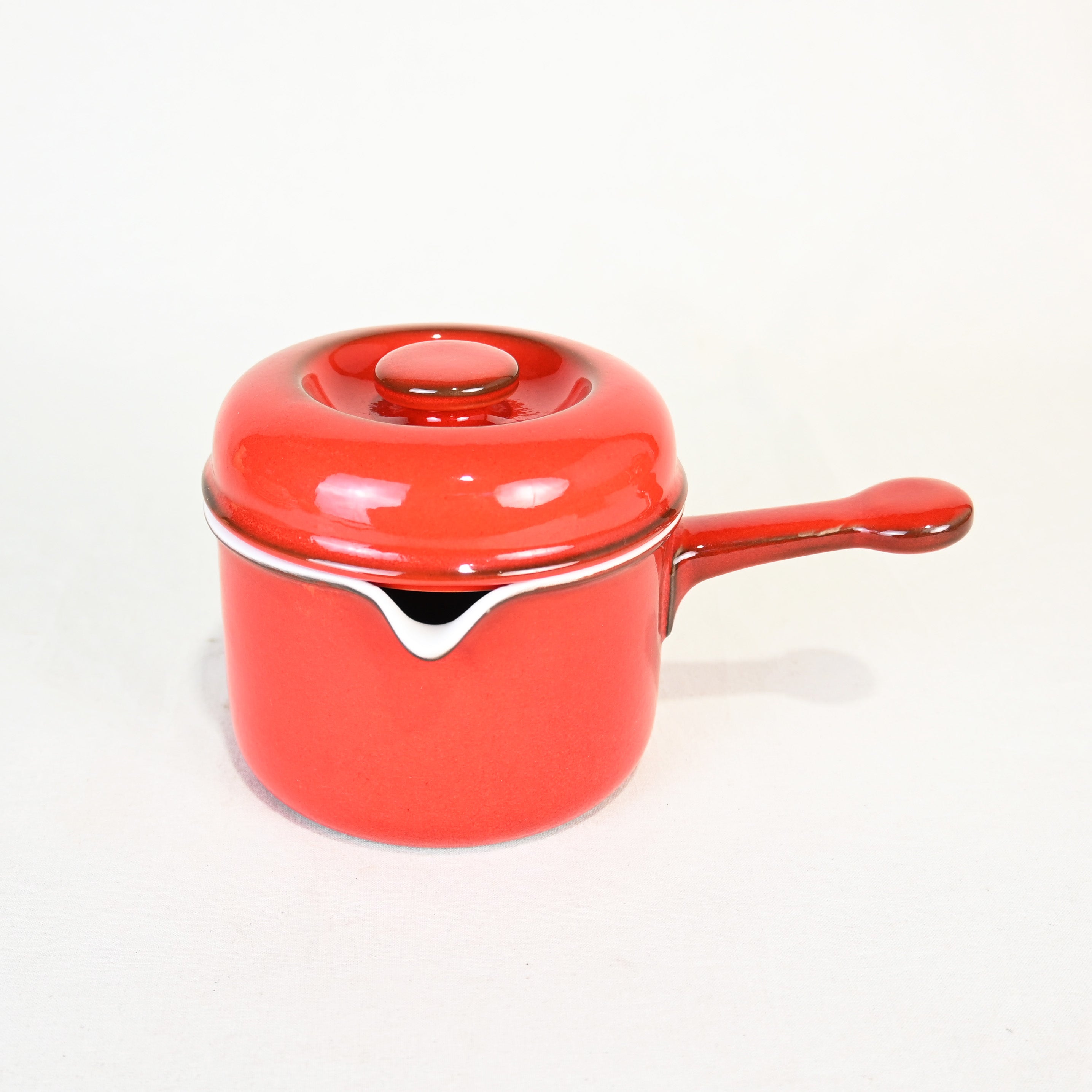 Thomas Flammfest Lava Red Ceramic Sauce boat Germany Vintage / トーマス セラミックソースパン 片手鍋 ドイツ ヴィンテージ