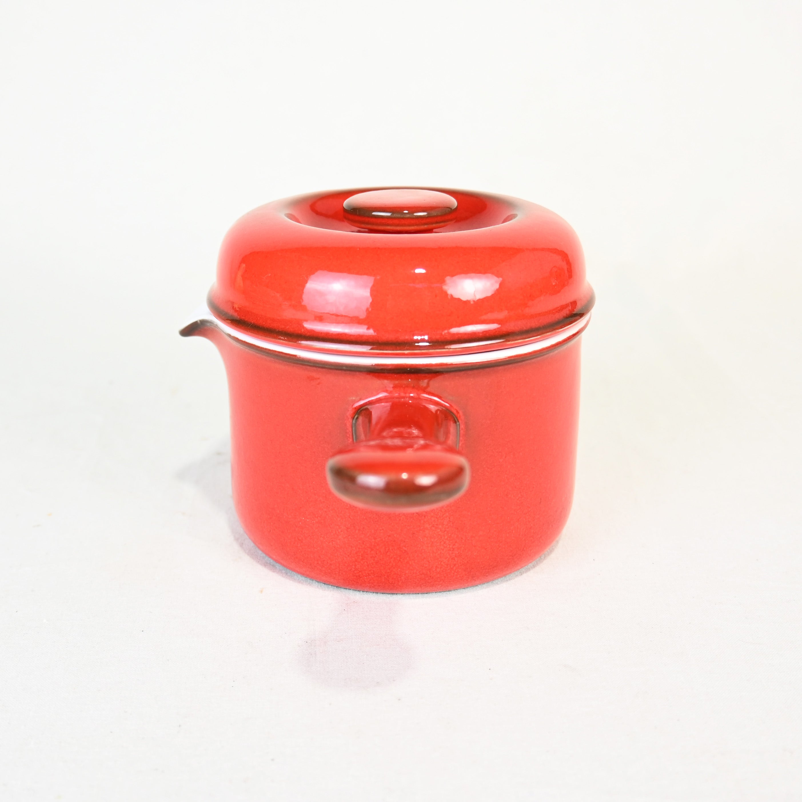 Thomas Flammfest Lava Red Ceramic Sauce boat Germany Vintage / トーマス セラミックソースパン 片手鍋 ドイツ ヴィンテージ