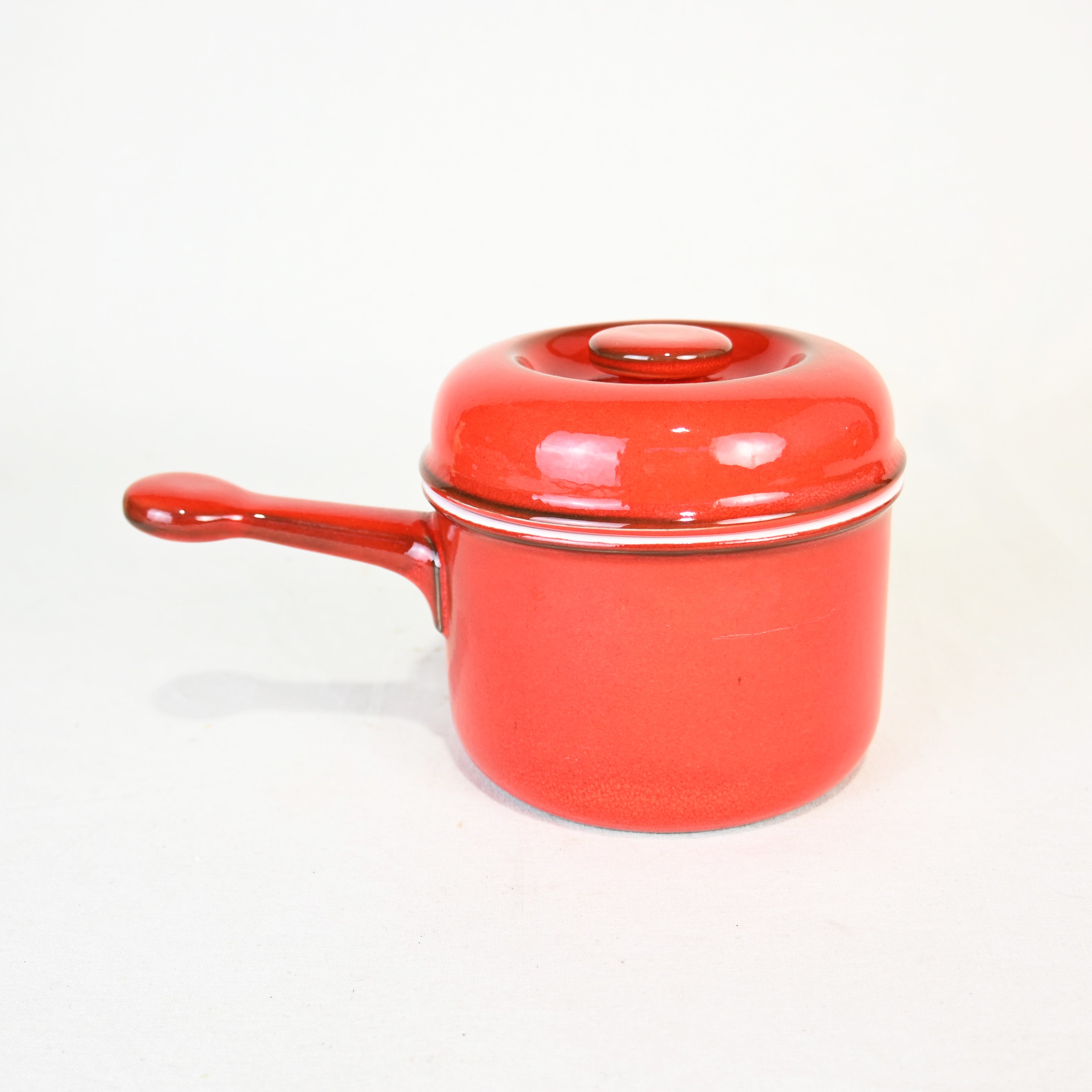 Thomas Flammfest Lava Red Ceramic Sauce boat Germany Vintage / トーマス セラミックソースパン 片手鍋 ドイツ ヴィンテージ