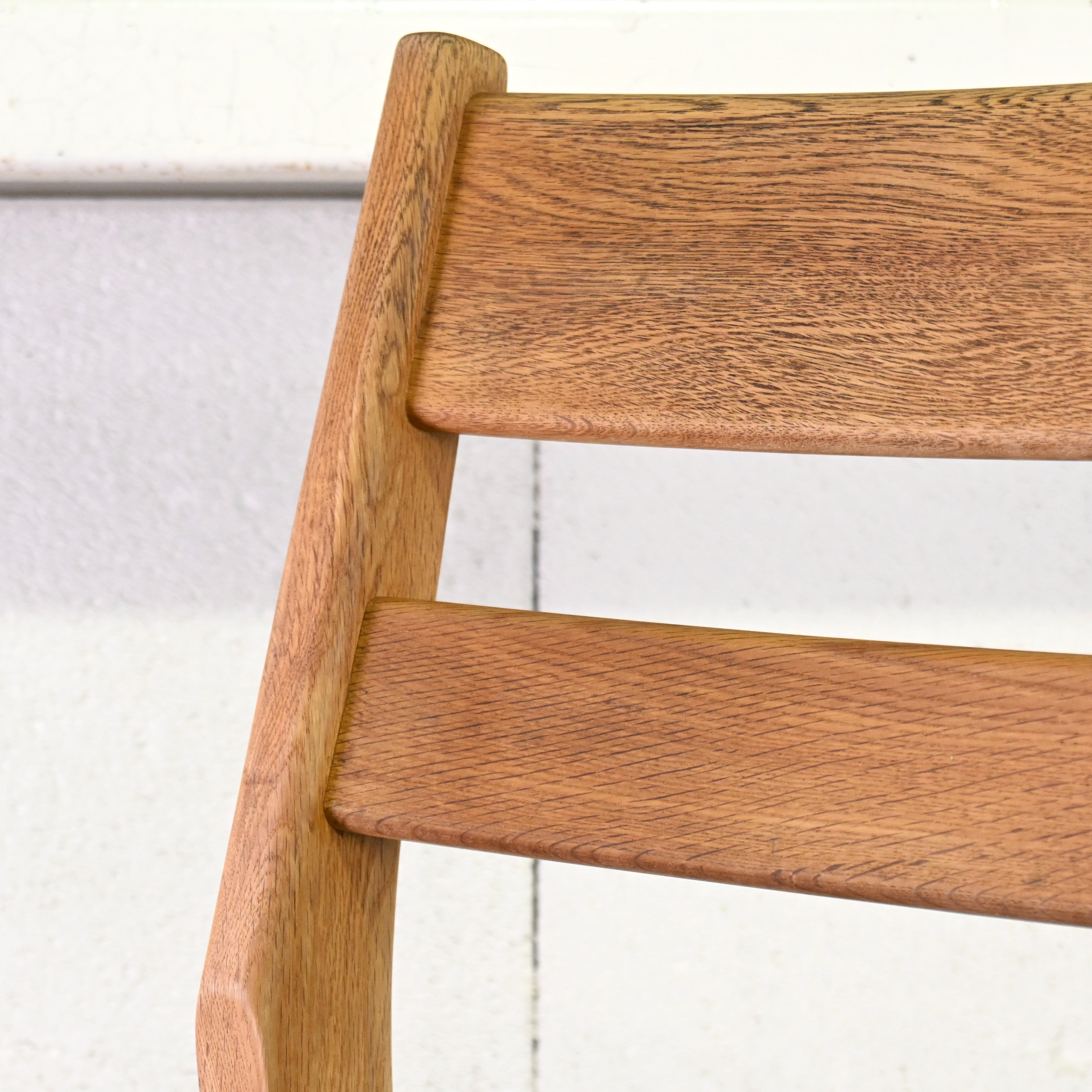 Oak Village Brunch chair Oakwood Inlay back UK fabric Remake Japanese modern design / オークヴィレッジ ブランチチェア オーク材 象嵌 英国生地 リメイク ジャパニーズモダンデザイン