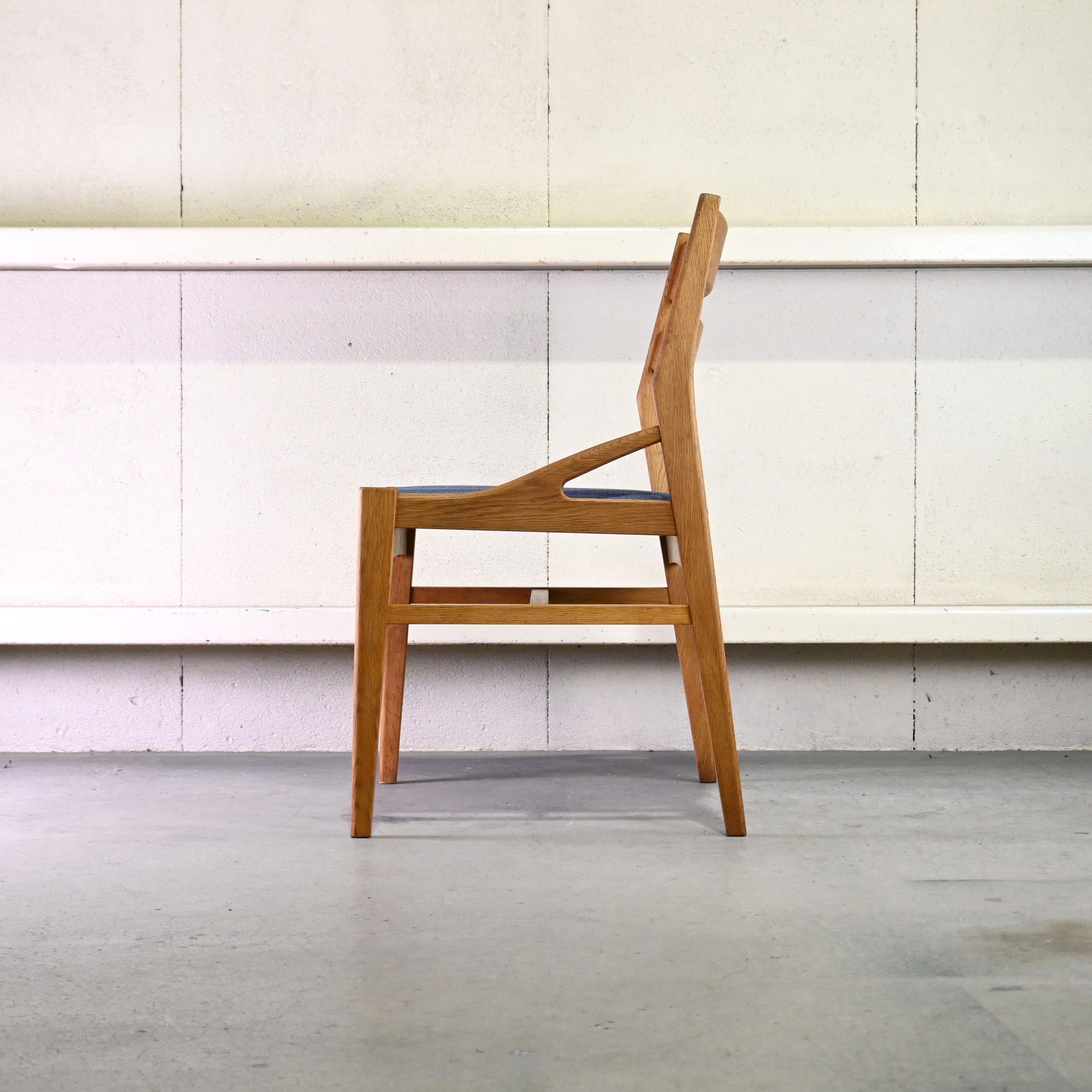 Oak Village Brunch chair Oakwood Inlay back UK fabric Remake Japanese modern design / オークヴィレッジ ブランチチェア オーク材 象嵌 英国生地 リメイク ジャパニーズモダンデザイン