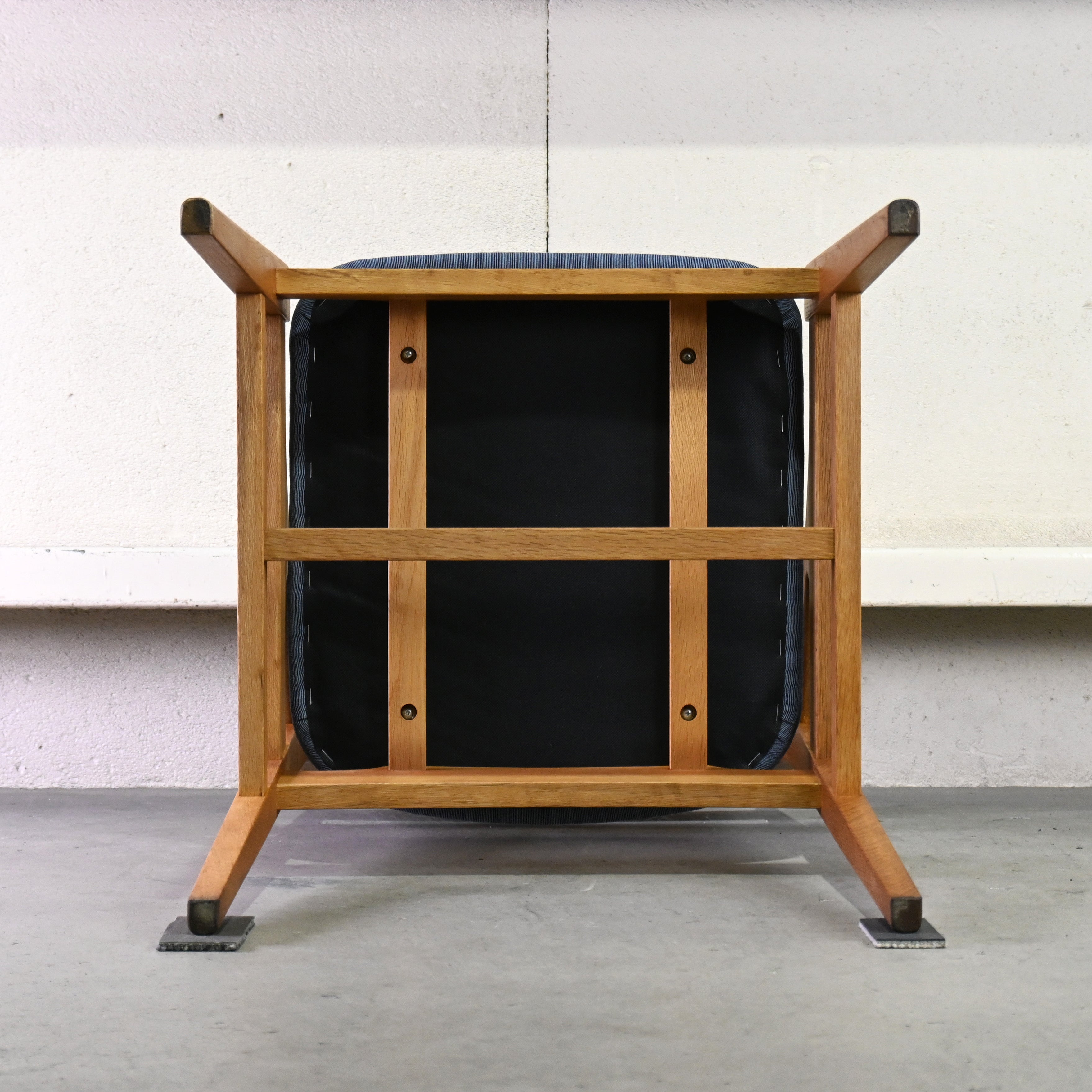 Oak Village Brunch chair Oakwood Inlay back UK fabric Remake Japanese modern design / オークヴィレッジ ブランチチェア オーク材 象嵌 英国生地 リメイク ジャパニーズモダンデザイン