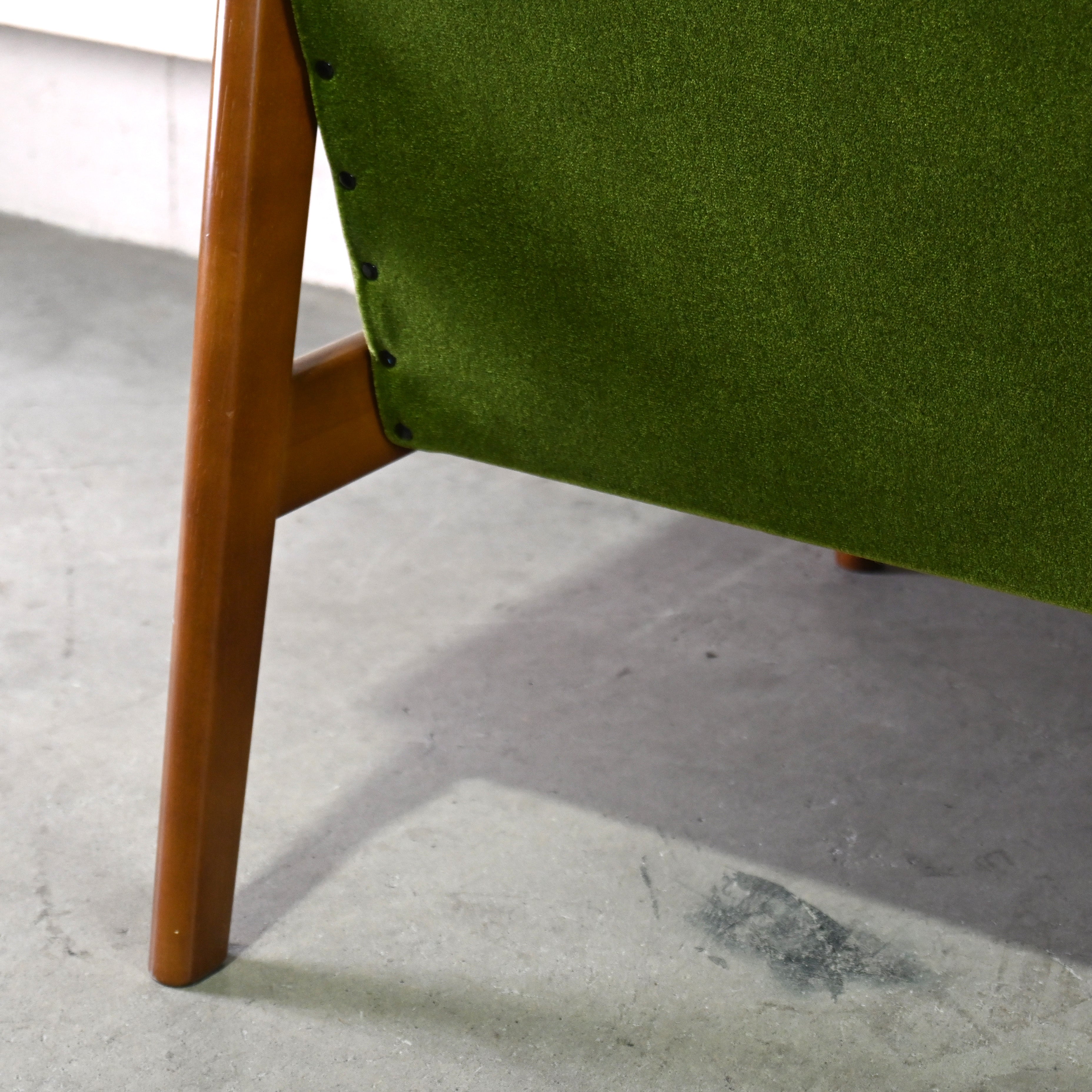 karimoku60 K-chair 2seater Moquette green Japanese modern Long life design / カリモク60 Kチェア 2シーター モケットグリーン ジャパニーズモダン ロングライフデザイン