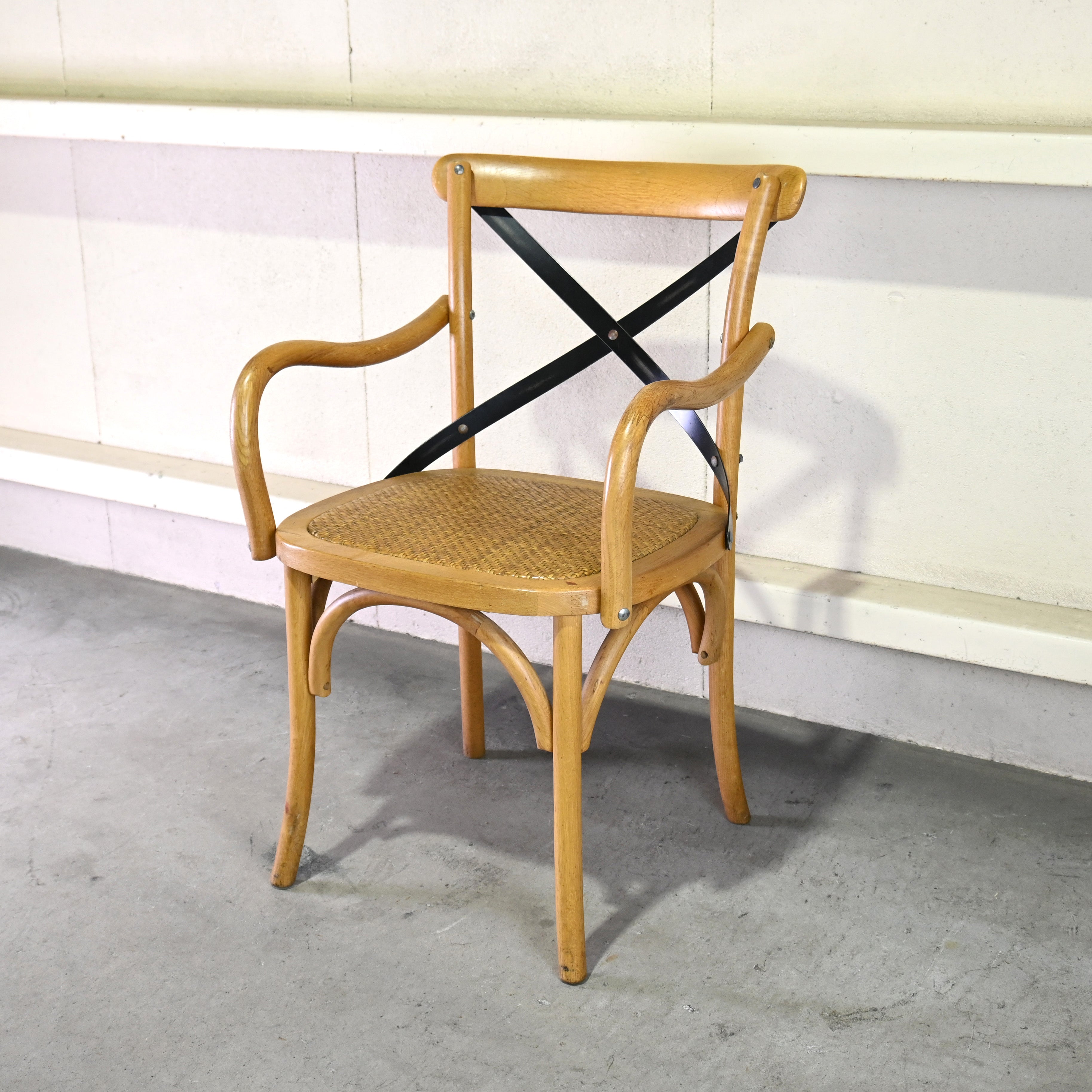 CRASH GATE Knot antiques X-BACK CHAIR II Rattan × Oakwood × Steel European cafe style / クラッシュゲート ノットアンティークス クロスバックチェア ラタン × オーク × スチール ヨーロピアンカフェスタイル