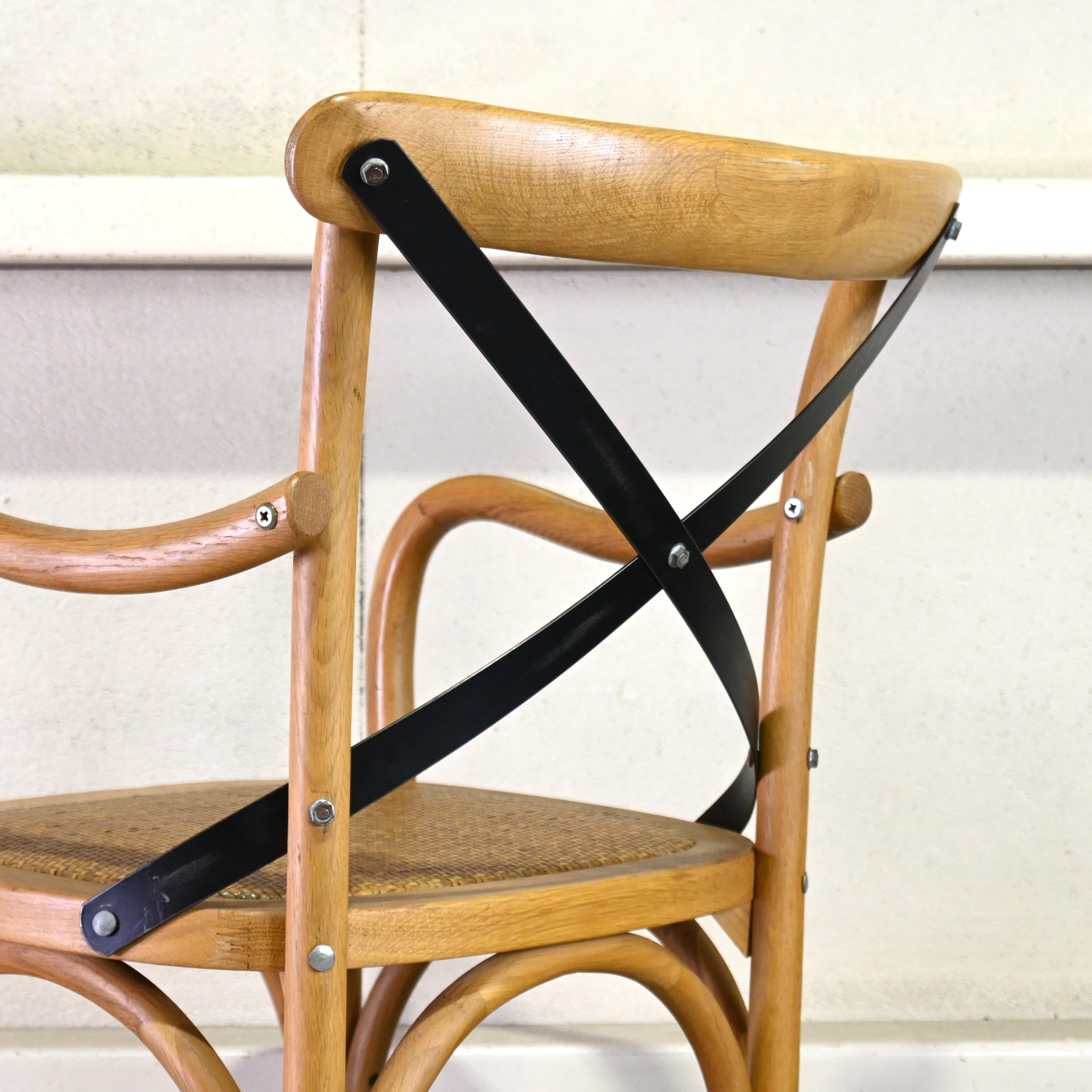 CRASH GATE Knot antiques X-BACK CHAIR II Rattan × Oakwood × Steel European cafe style / クラッシュゲート ノットアンティークス クロスバックチェア ラタン × オーク × スチール ヨーロピアンカフェスタイル