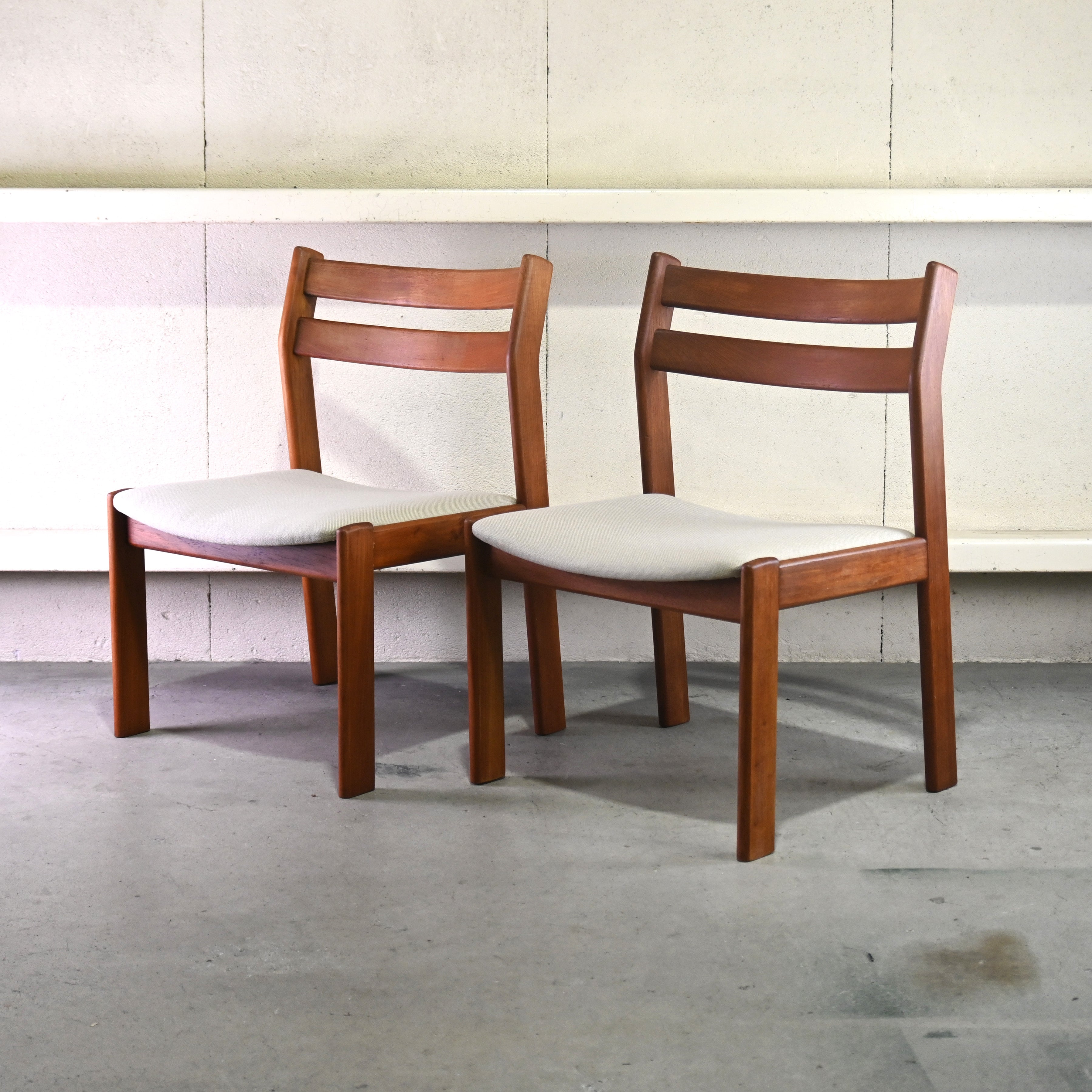 Tsuji mokko Armless wide chair Teakwood 1970's Japanese modern design / 辻木工 アームレス ワイドチェア チーク材 1970年代 ジャパニーズモダンデザイン