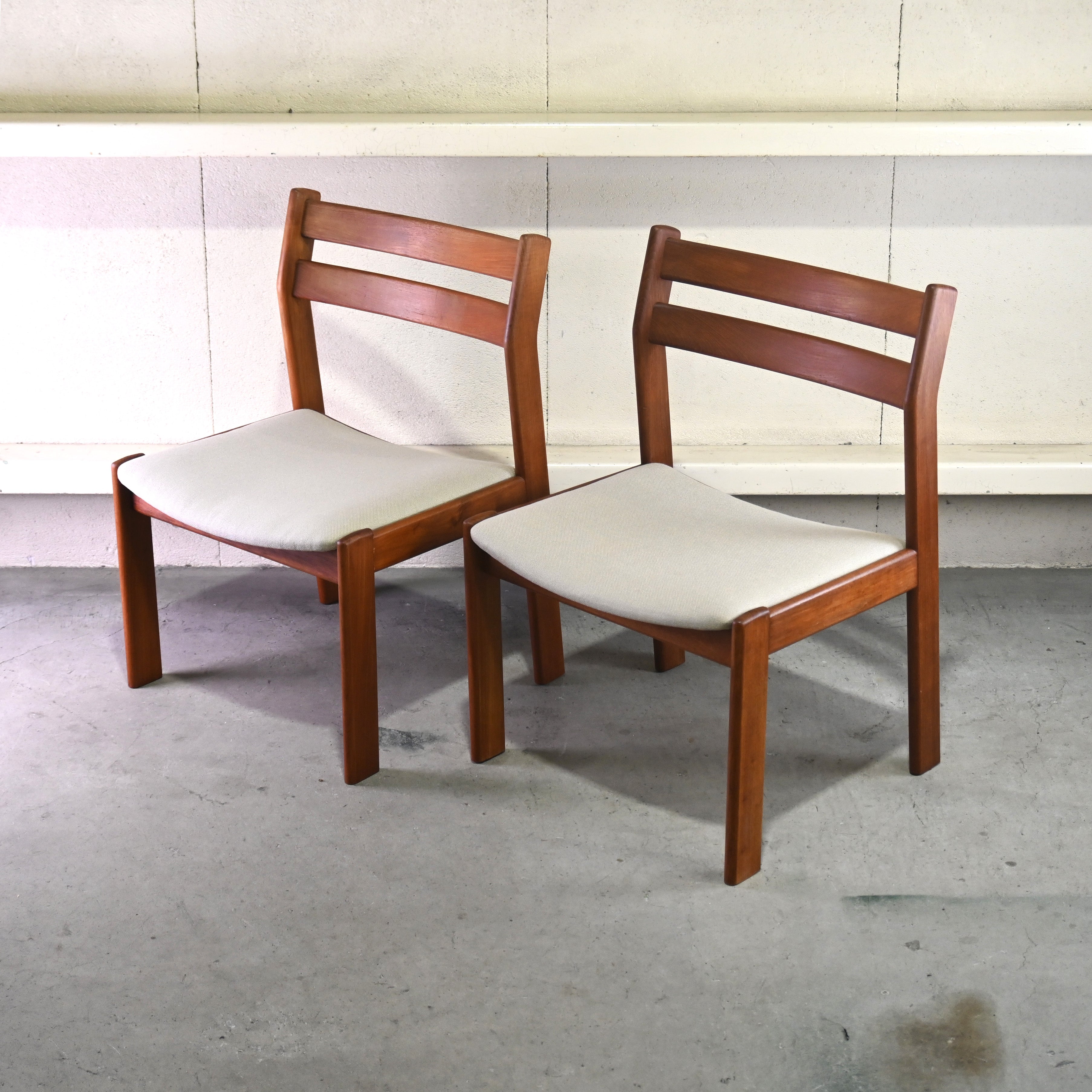 Tsuji mokko Armless wide chair Teakwood 1970's Japanese modern design / 辻木工 アームレス ワイドチェア チーク材 1970年代 ジャパニーズモダンデザイン