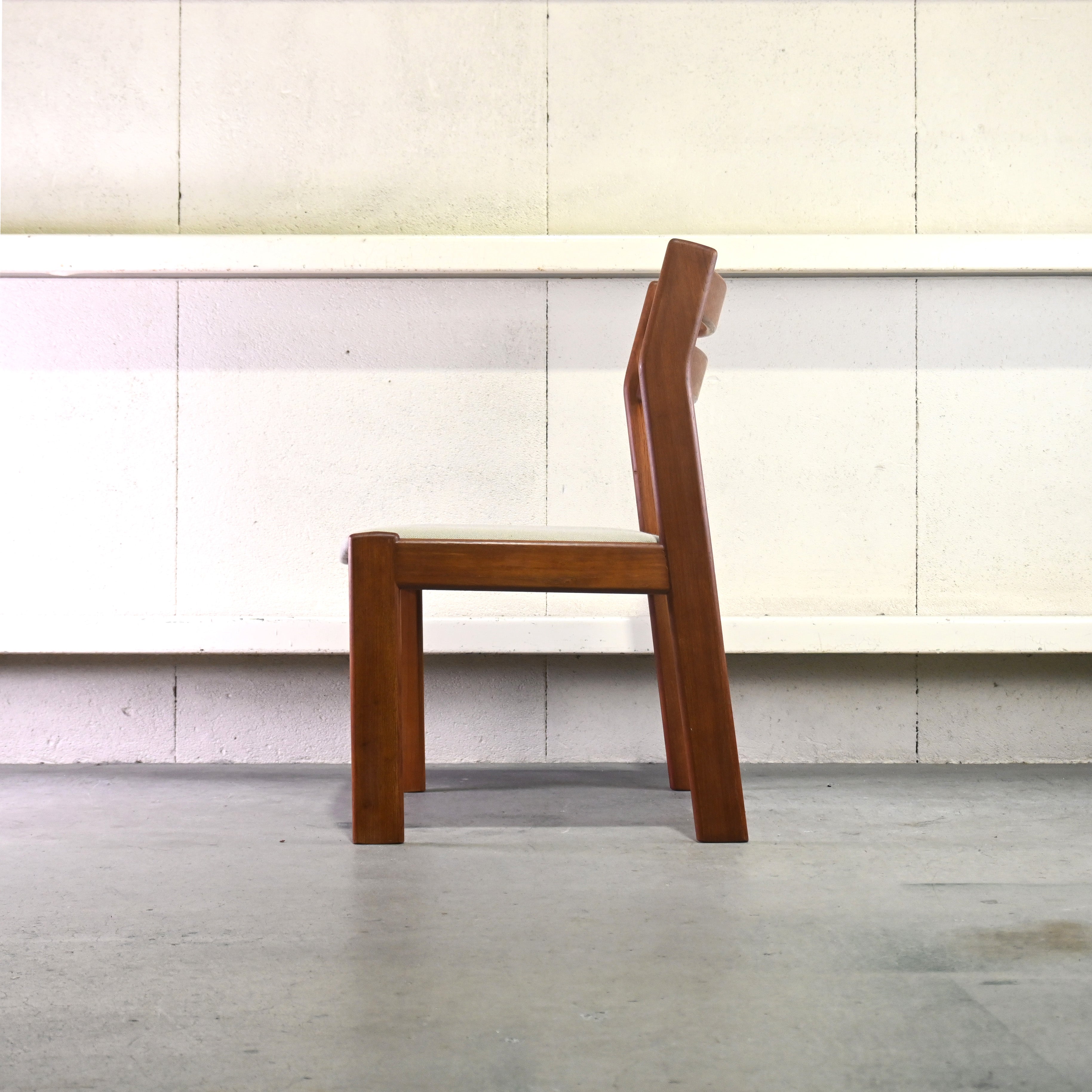 Tsuji mokko Armless wide chair Teakwood 1970's Japanese modern design / 辻木工 アームレス ワイドチェア チーク材 1970年代 ジャパニーズモダンデザイン