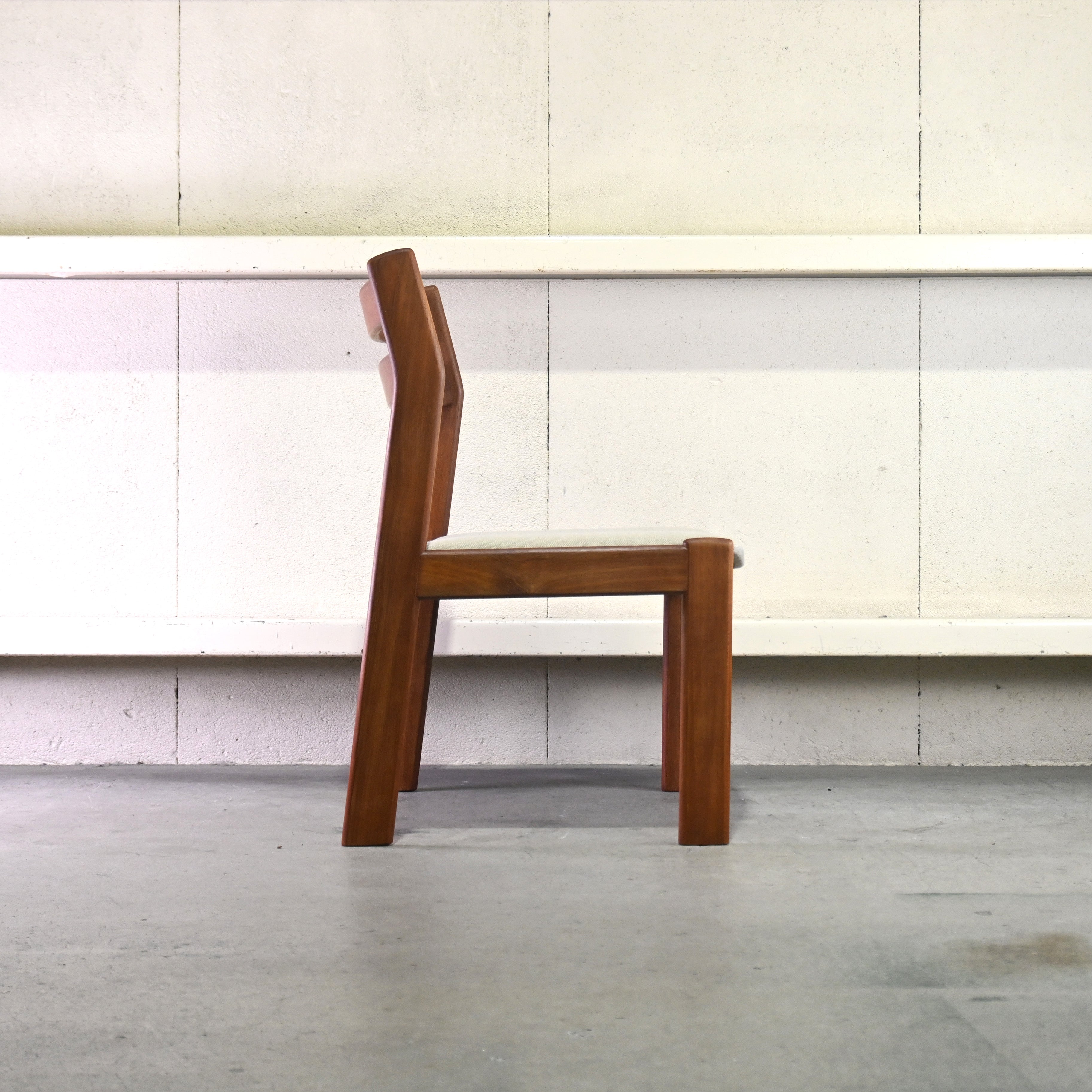 Tsuji mokko Armless wide chair Teakwood 1970's Japanese modern design / 辻木工 アームレス ワイドチェア チーク材 1970年代 ジャパニーズモダンデザイン