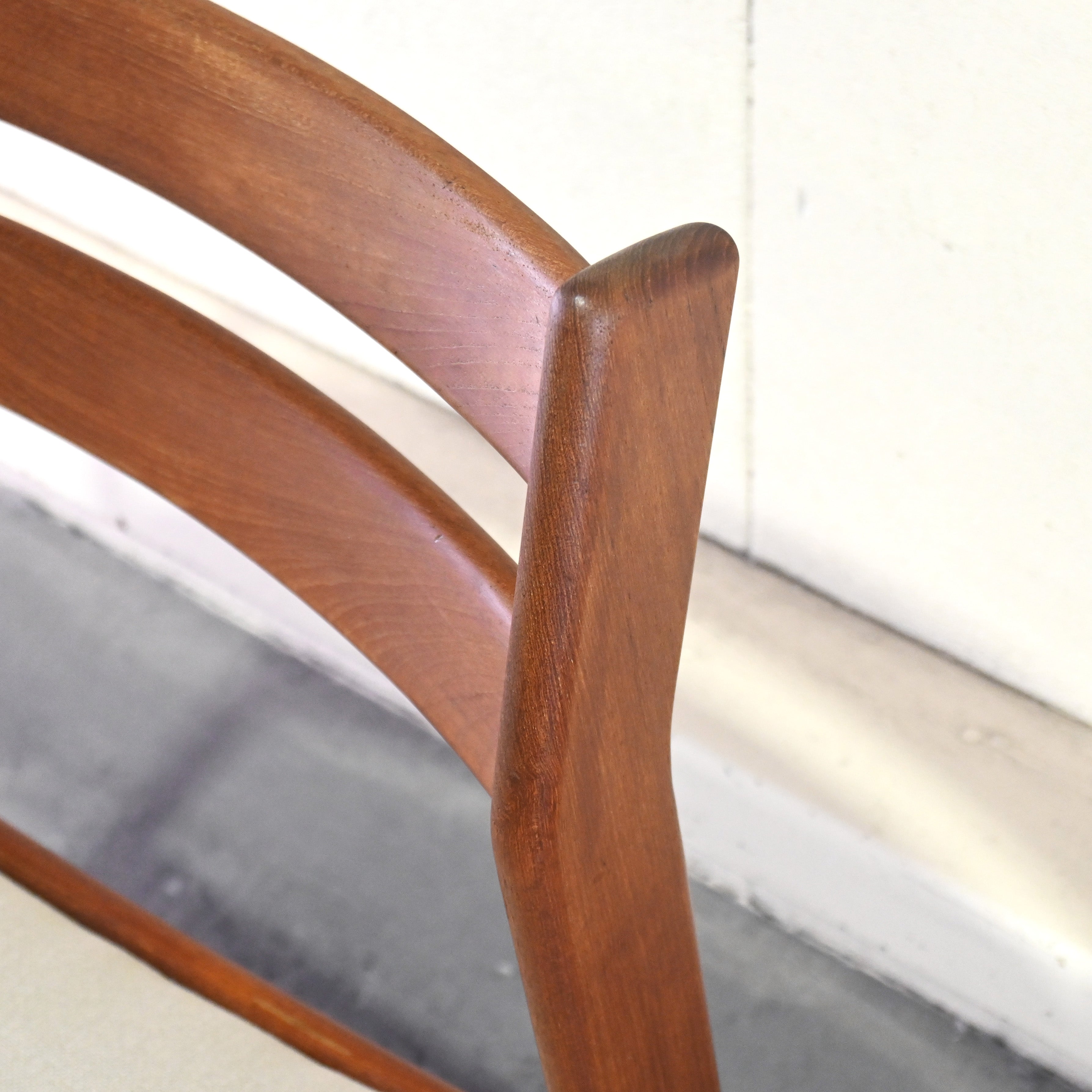Tsuji mokko Armless wide chair Teakwood 1970's Japanese modern design / 辻木工 アームレス ワイドチェア チーク材 1970年代 ジャパニーズモダンデザイン