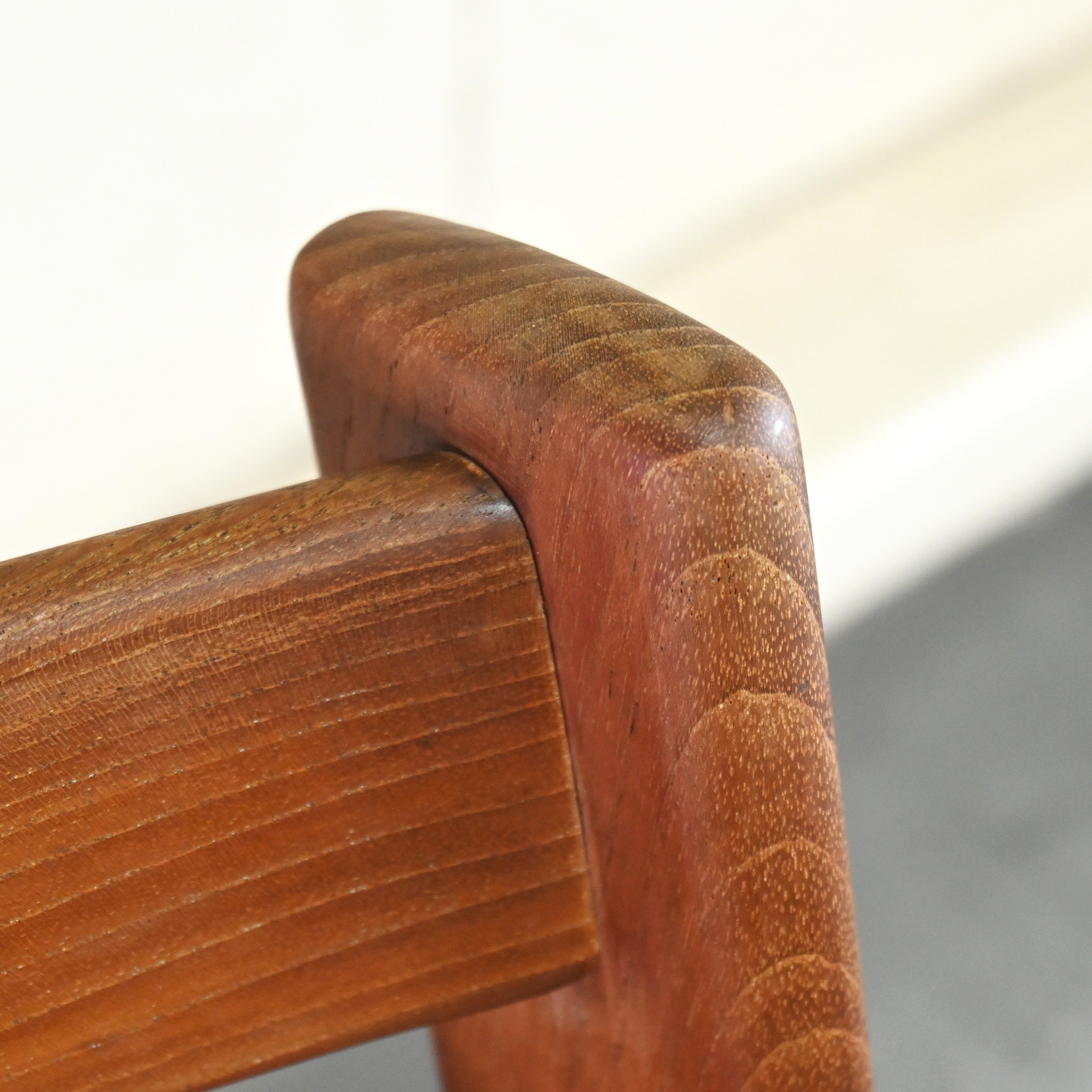 Tsuji mokko Armless wide chair Teakwood 1970's Japanese modern design / 辻木工 アームレス ワイドチェア チーク材 1970年代 ジャパニーズモダンデザイン