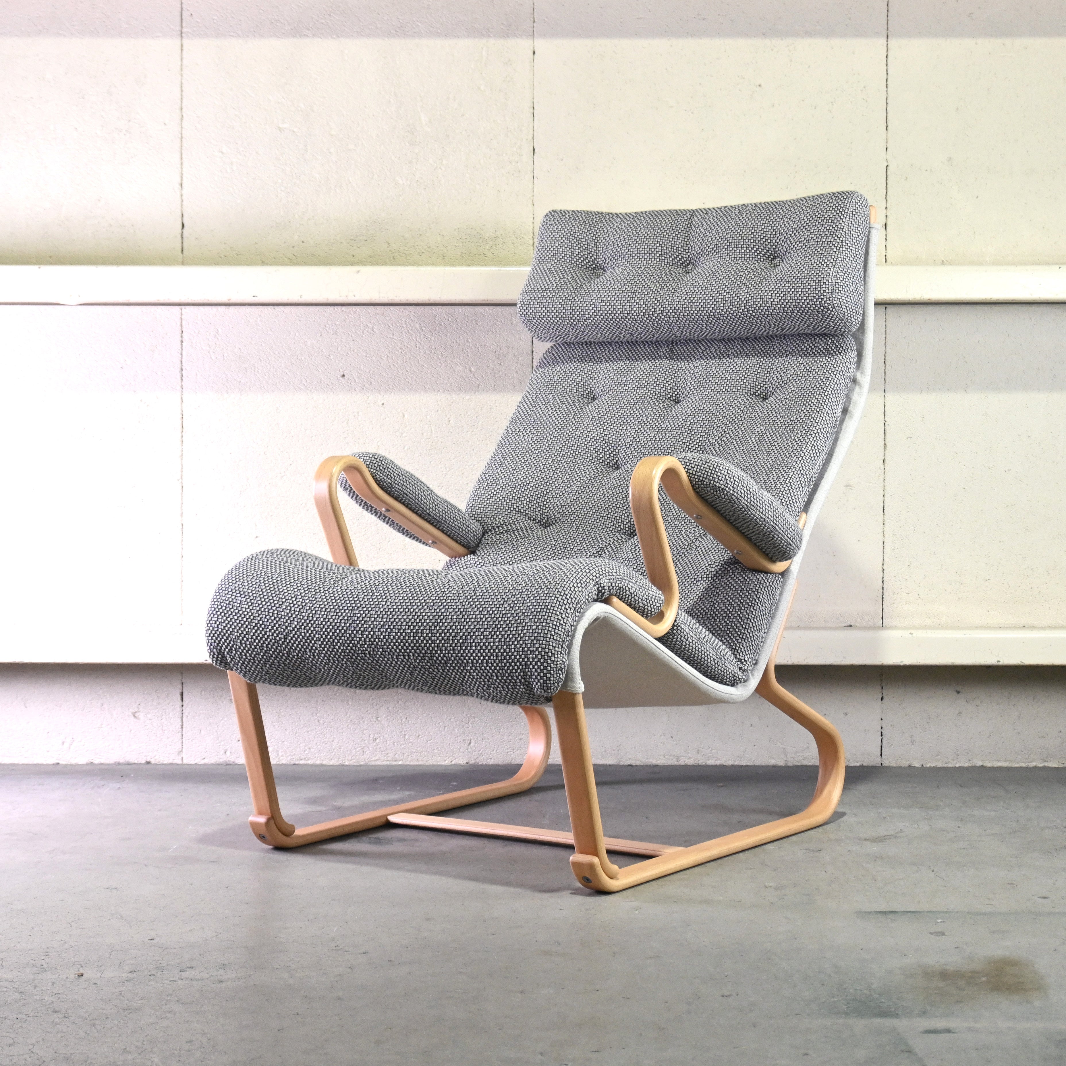 Tendo × Bruno Mathsson Highback chair & Ottoman 2 peaces set Japanese modern Scandinavian design / 天童木工 × ブルーノ・マットソン ハイバックチェア & オットマン 2点セット ジャパニーズモダン 北欧デザイン