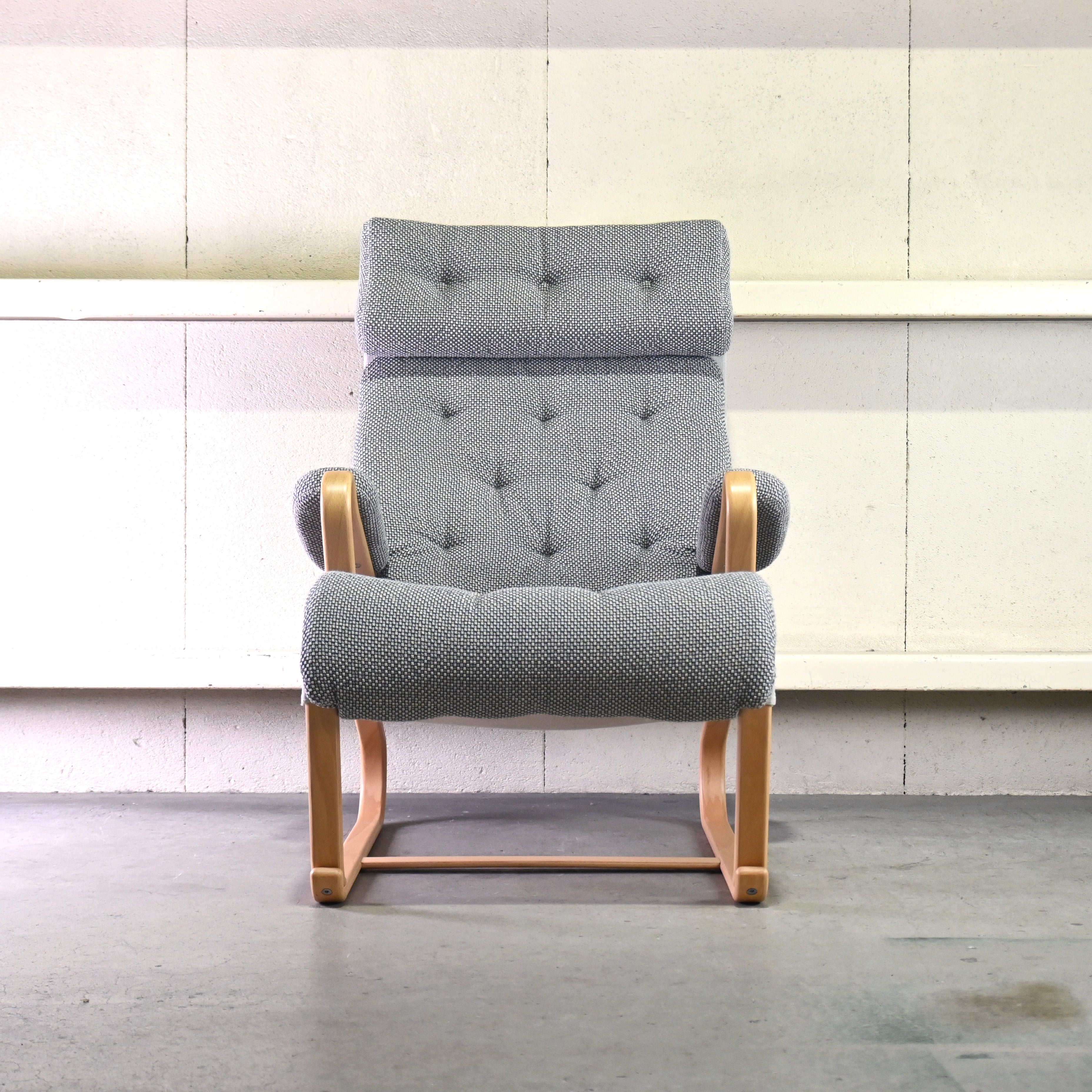 Tendo × Bruno Mathsson Highback chair & Ottoman 2 peaces set Japanese modern Scandinavian design / 天童木工 × ブルーノ・マットソン ハイバックチェア & オットマン 2点セット ジャパニーズモダン 北欧デザイン