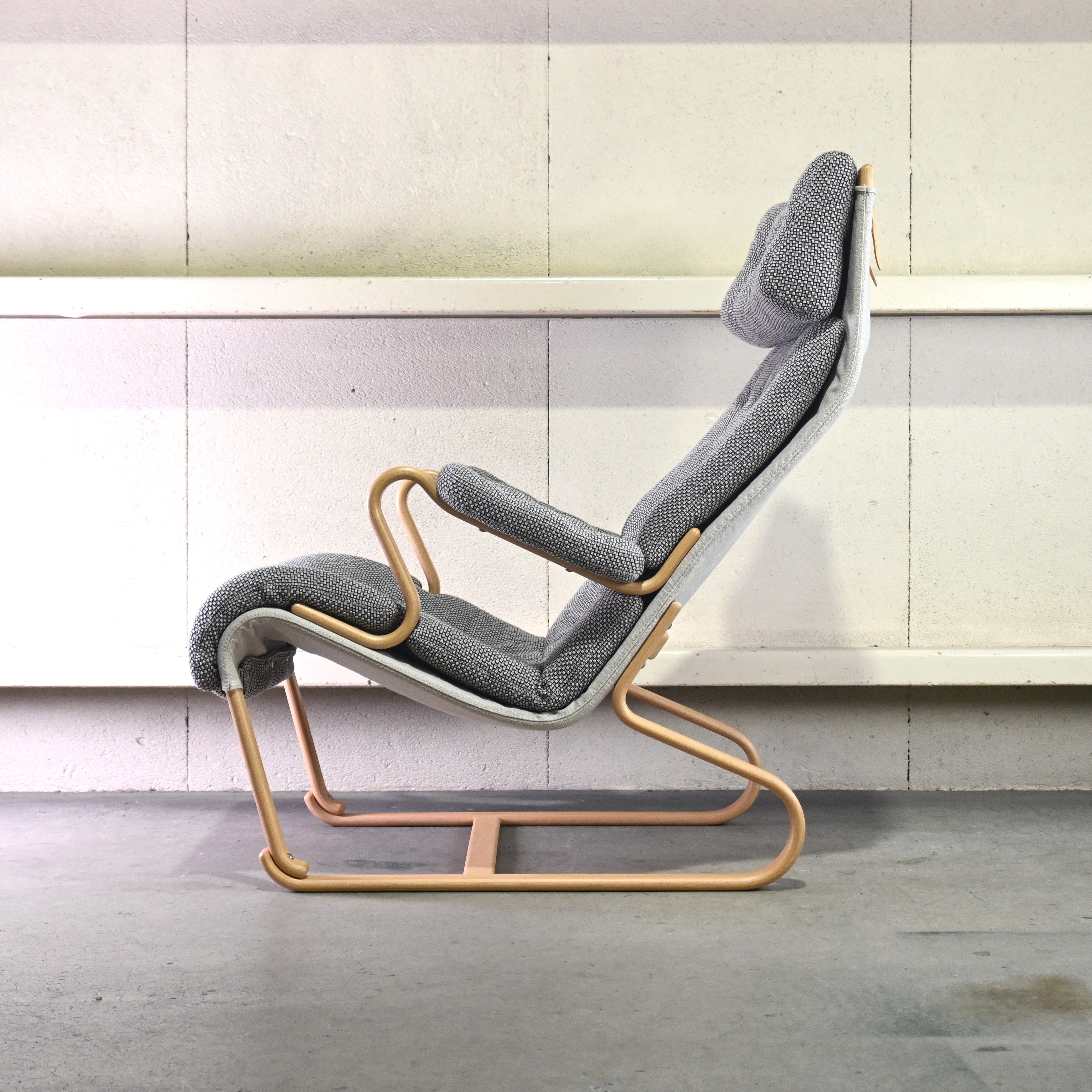 Tendo × Bruno Mathsson Highback chair & Ottoman 2 peaces set Japanese modern Scandinavian design / 天童木工 × ブルーノ・マットソン ハイバックチェア & オットマン 2点セット ジャパニーズモダン 北欧デザイン