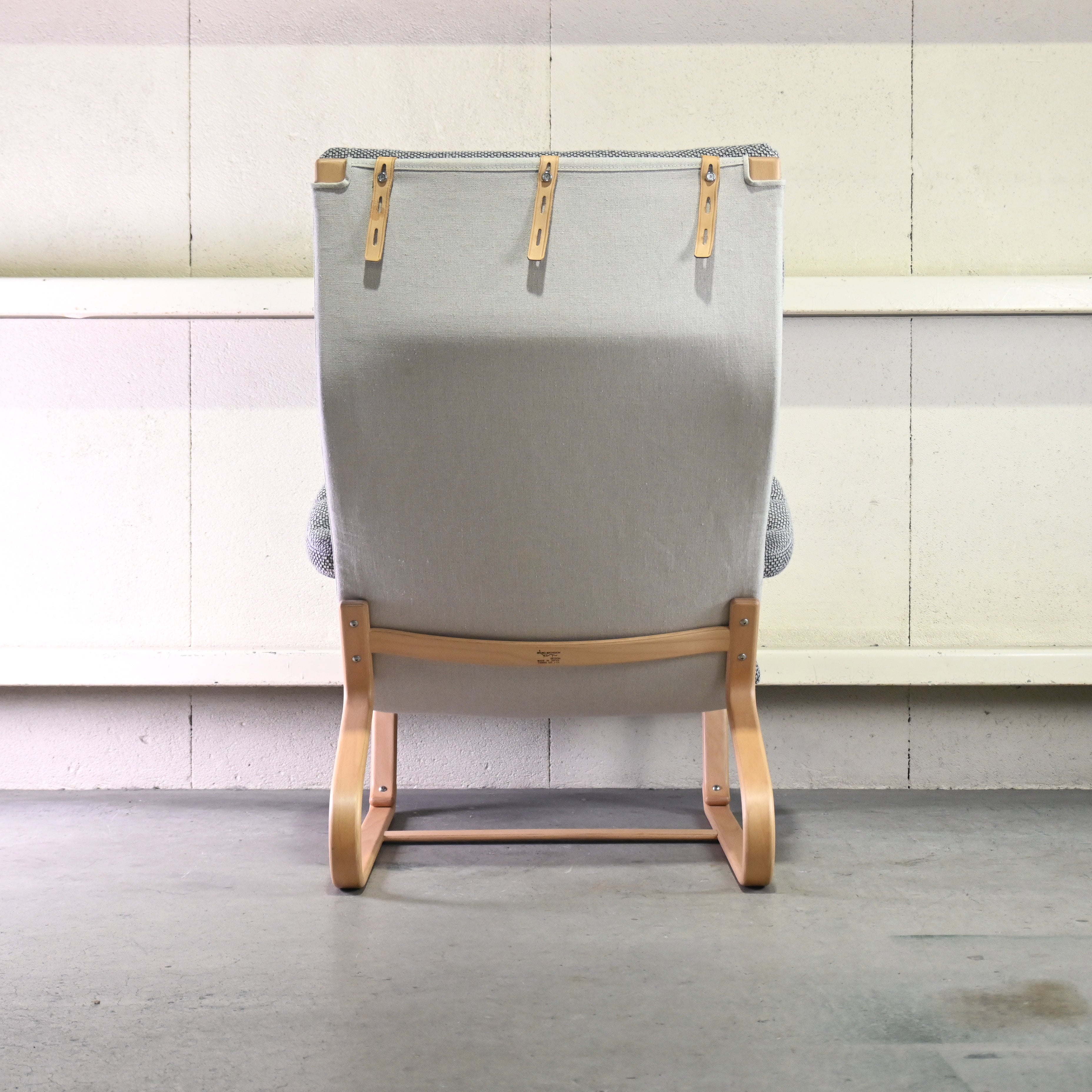 Tendo × Bruno Mathsson Highback chair & Ottoman 2 peaces set Japanese modern Scandinavian design / 天童木工 × ブルーノ・マットソン ハイバックチェア & オットマン 2点セット ジャパニーズモダン 北欧デザイン