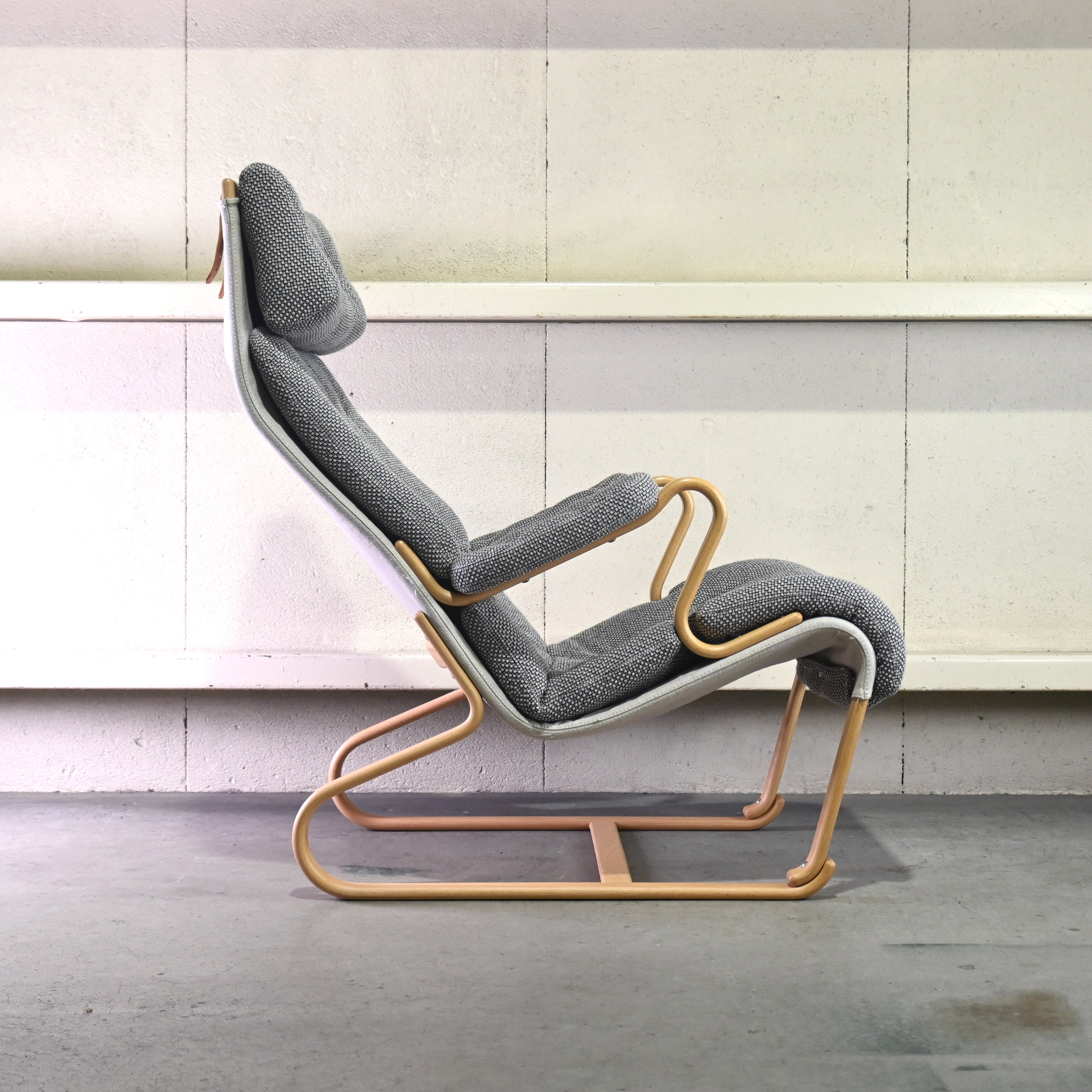 Tendo × Bruno Mathsson Highback chair & Ottoman 2 peaces set Japanese modern Scandinavian design / 天童木工 × ブルーノ・マットソン ハイバックチェア & オットマン 2点セット ジャパニーズモダン 北欧デザイン