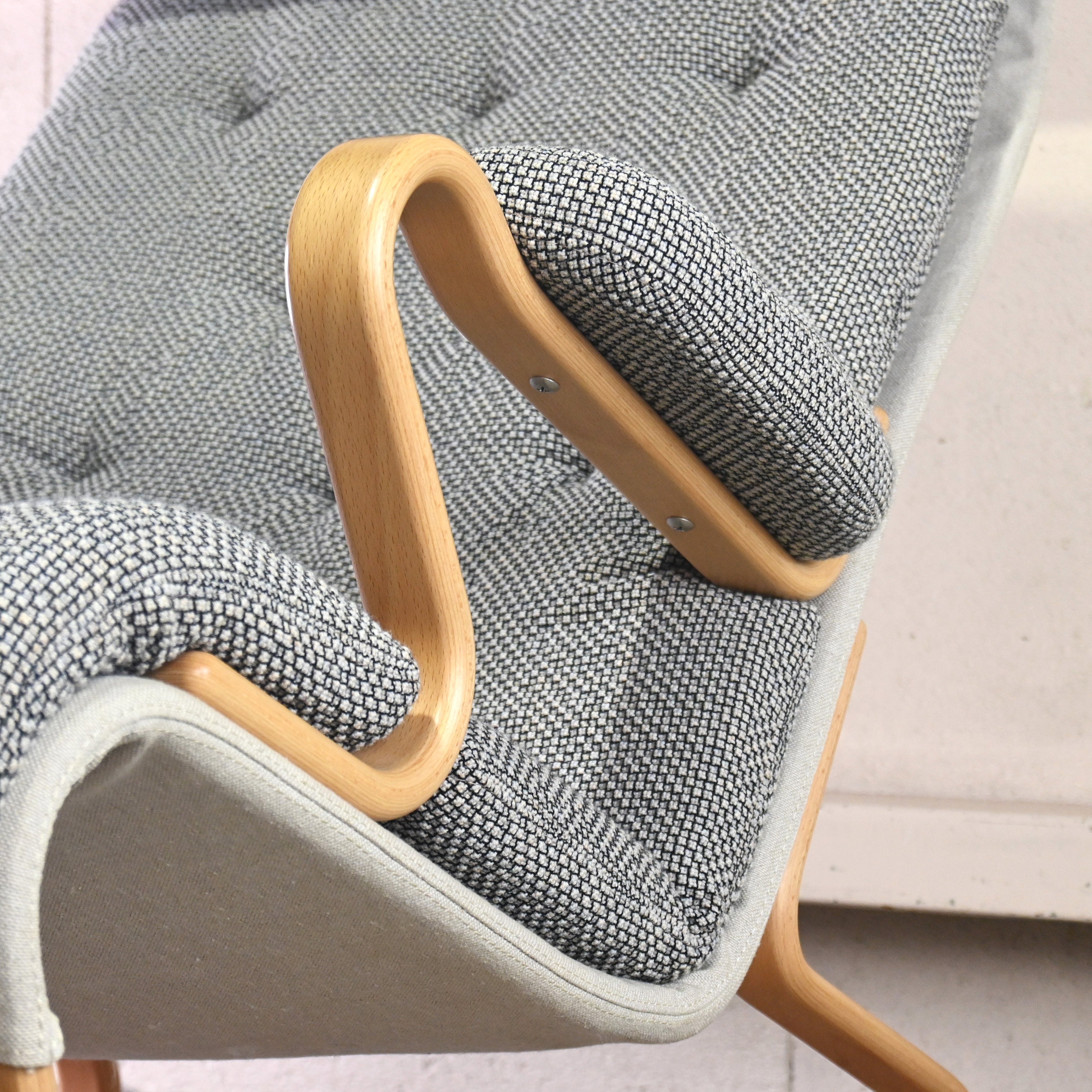 Tendo × Bruno Mathsson Highback chair & Ottoman 2 peaces set Japanese modern Scandinavian design / 天童木工 × ブルーノ・マットソン ハイバックチェア & オットマン 2点セット ジャパニーズモダン 北欧デザイン