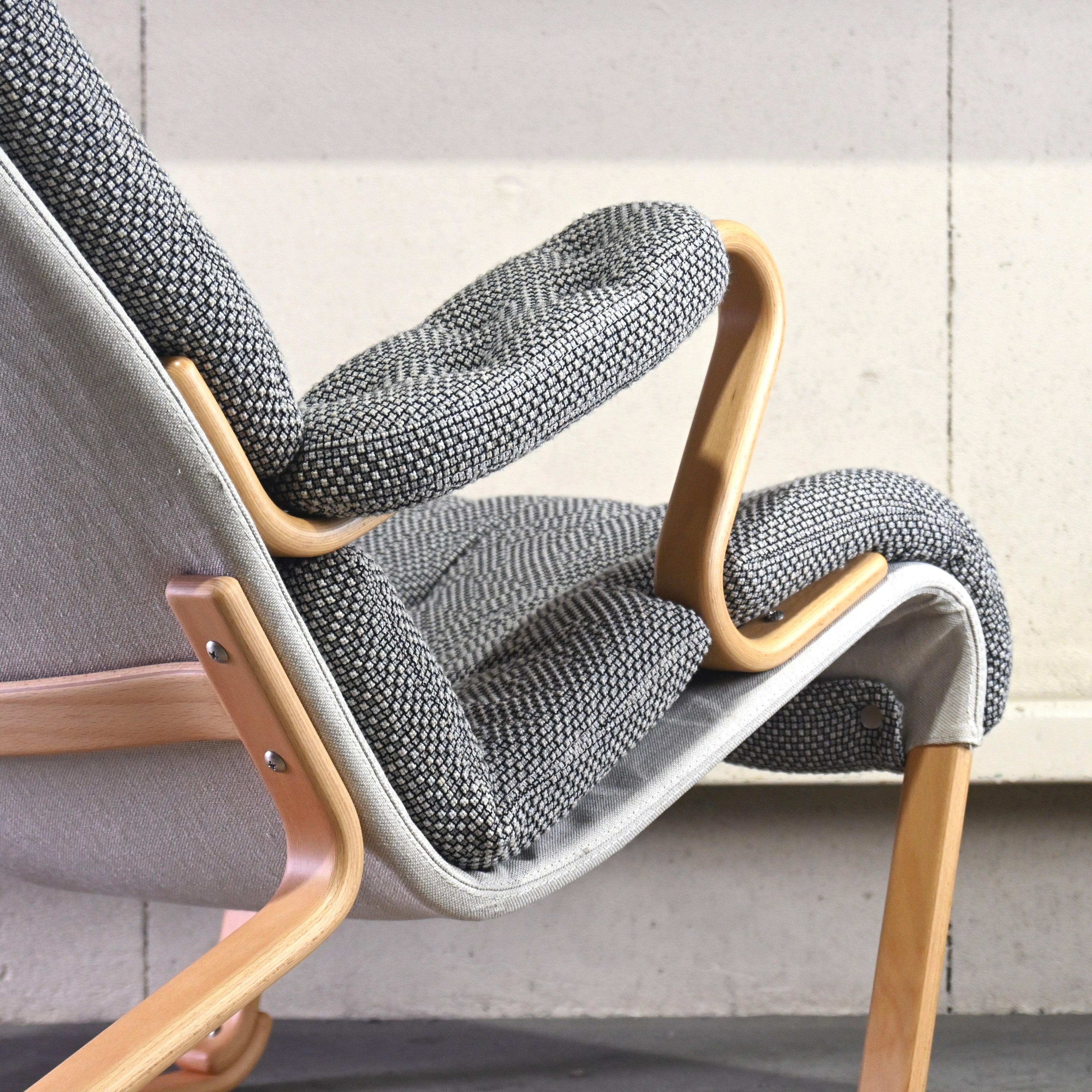 Tendo × Bruno Mathsson Highback chair & Ottoman 2 peaces set Japanese modern Scandinavian design / 天童木工 × ブルーノ・マットソン ハイバックチェア & オットマン 2点セット ジャパニーズモダン 北欧デザイン
