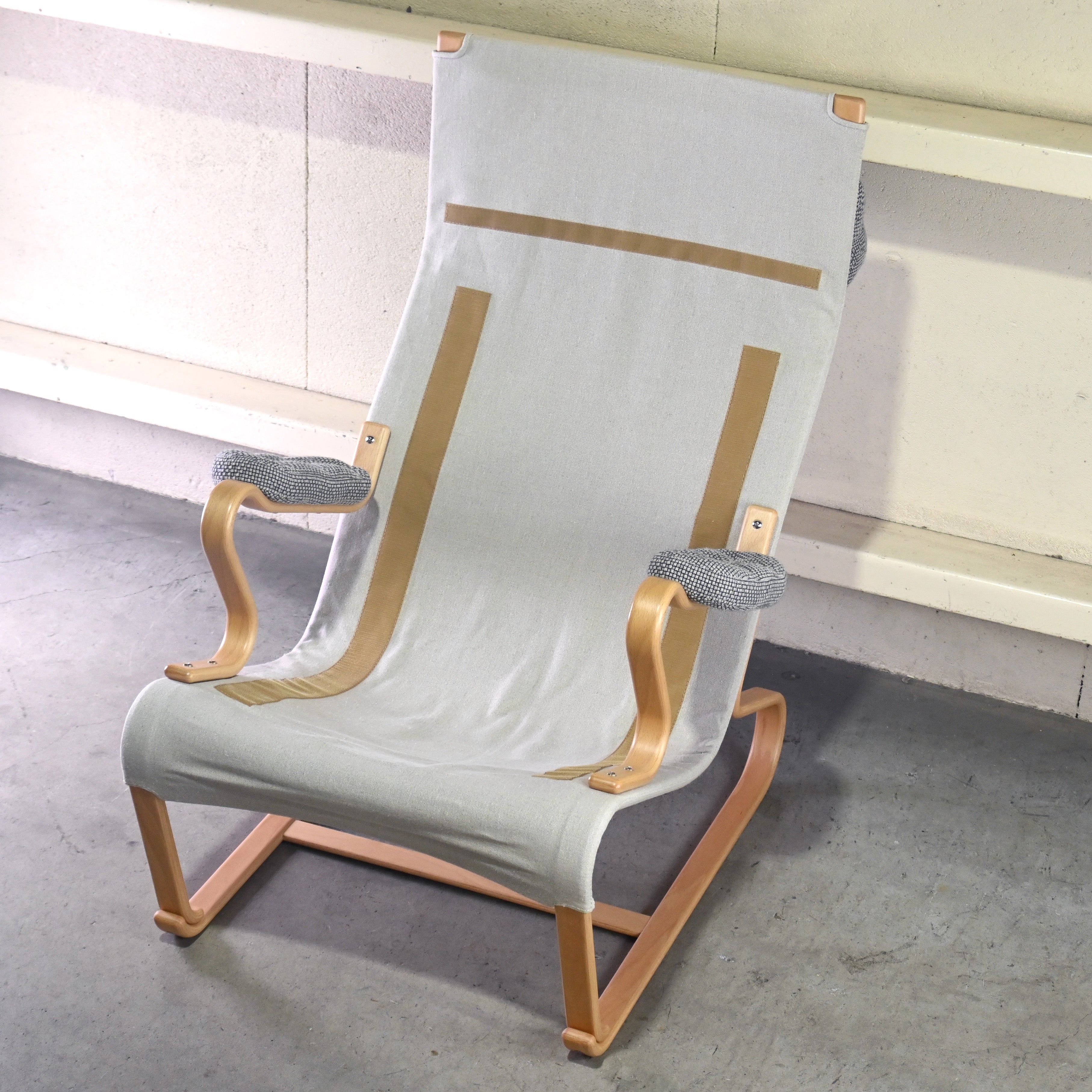 Tendo × Bruno Mathsson Highback chair & Ottoman 2 peaces set Japanese modern Scandinavian design / 天童木工 × ブルーノ・マットソン ハイバックチェア & オットマン 2点セット ジャパニーズモダン 北欧デザイン